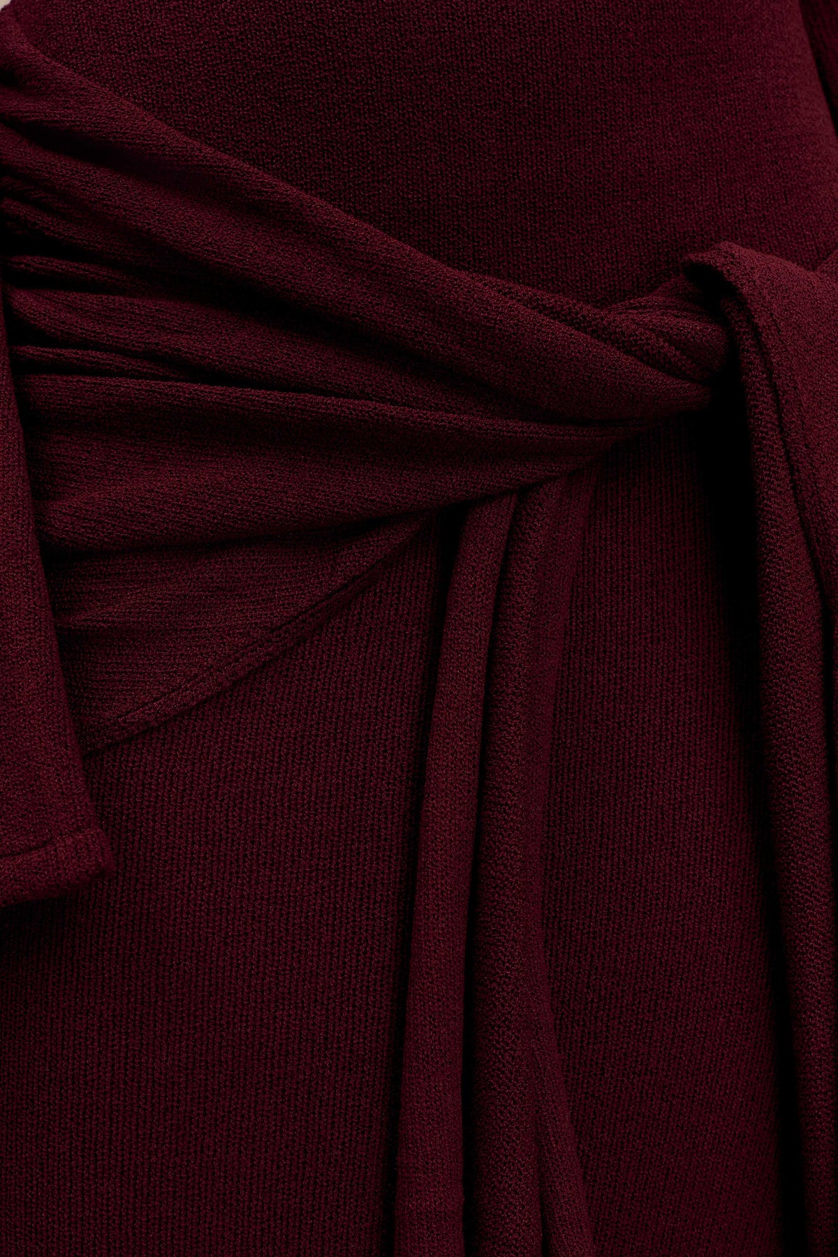 Cameron Off Shoulder Tie Maxi Dress - Merlot #6
