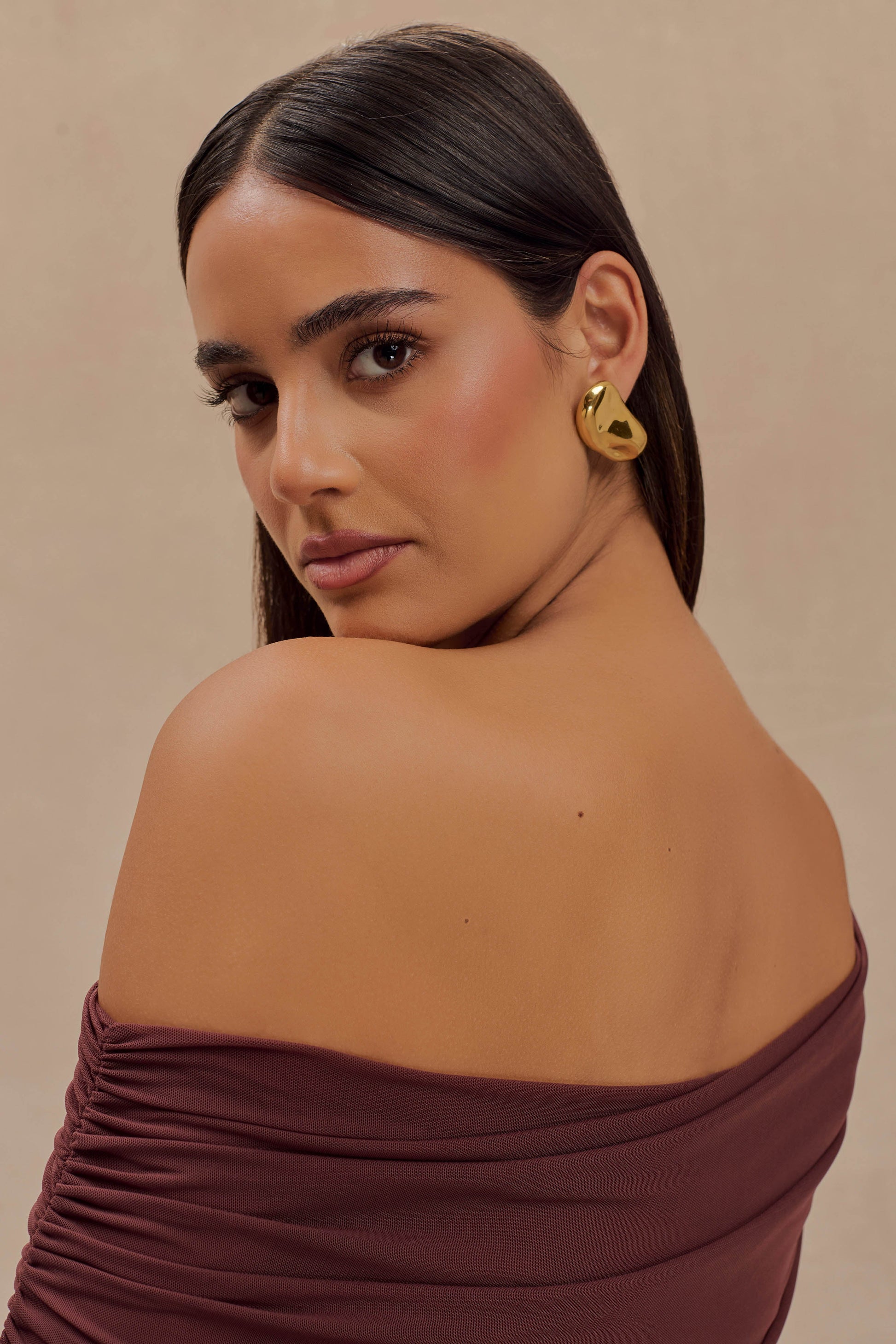 Alicia Horizontal Earrings - Gold #7