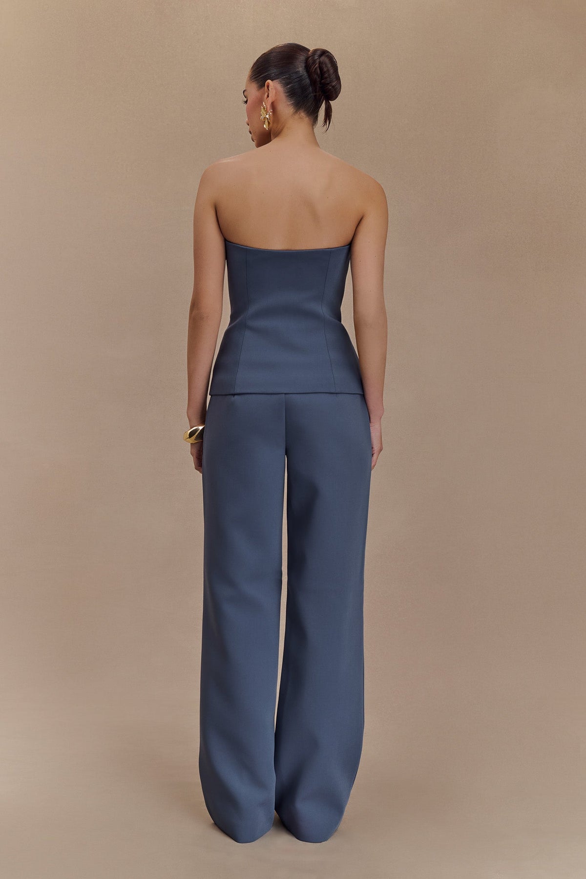 Lindie Straight Leg Suiting Pants - Steel #3