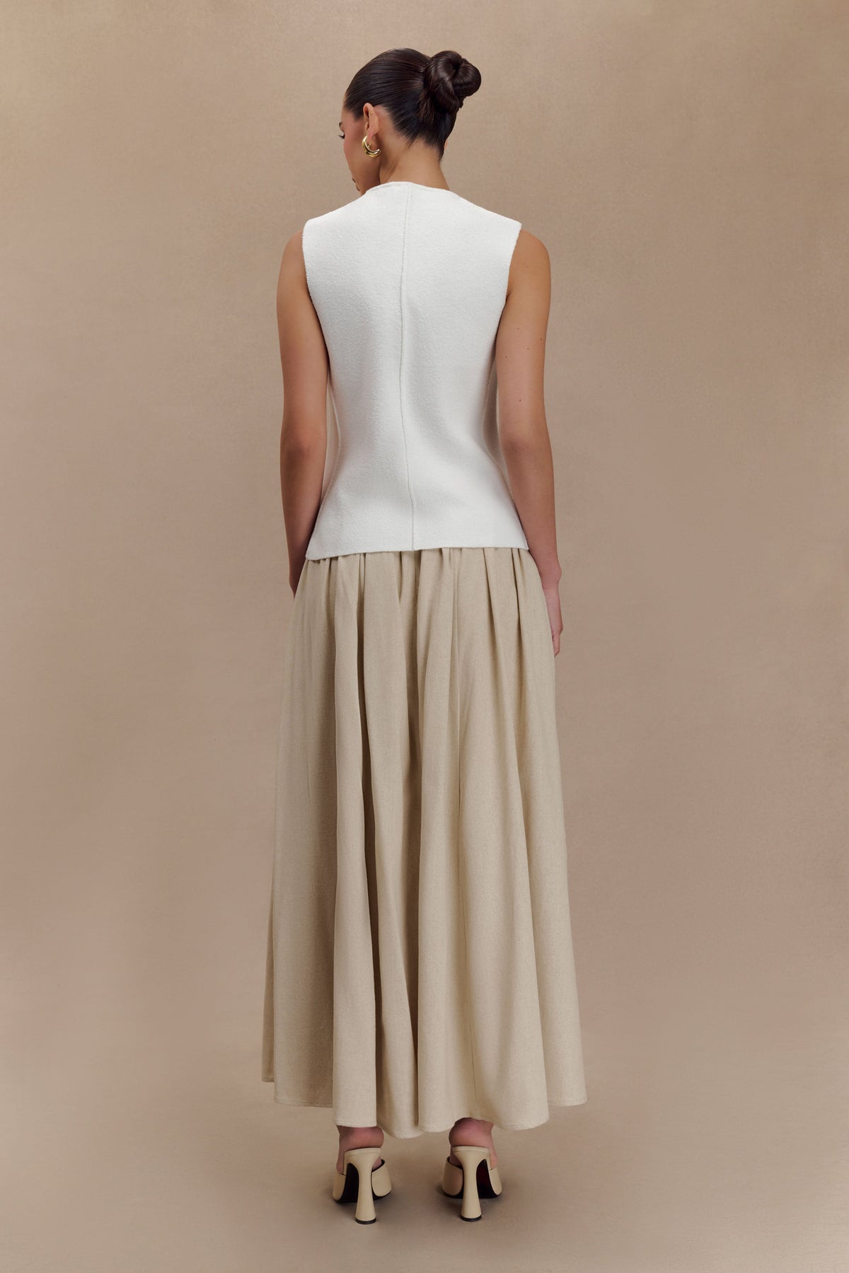 Clarence Linen A-Line Maxi Skirt - Natural #5