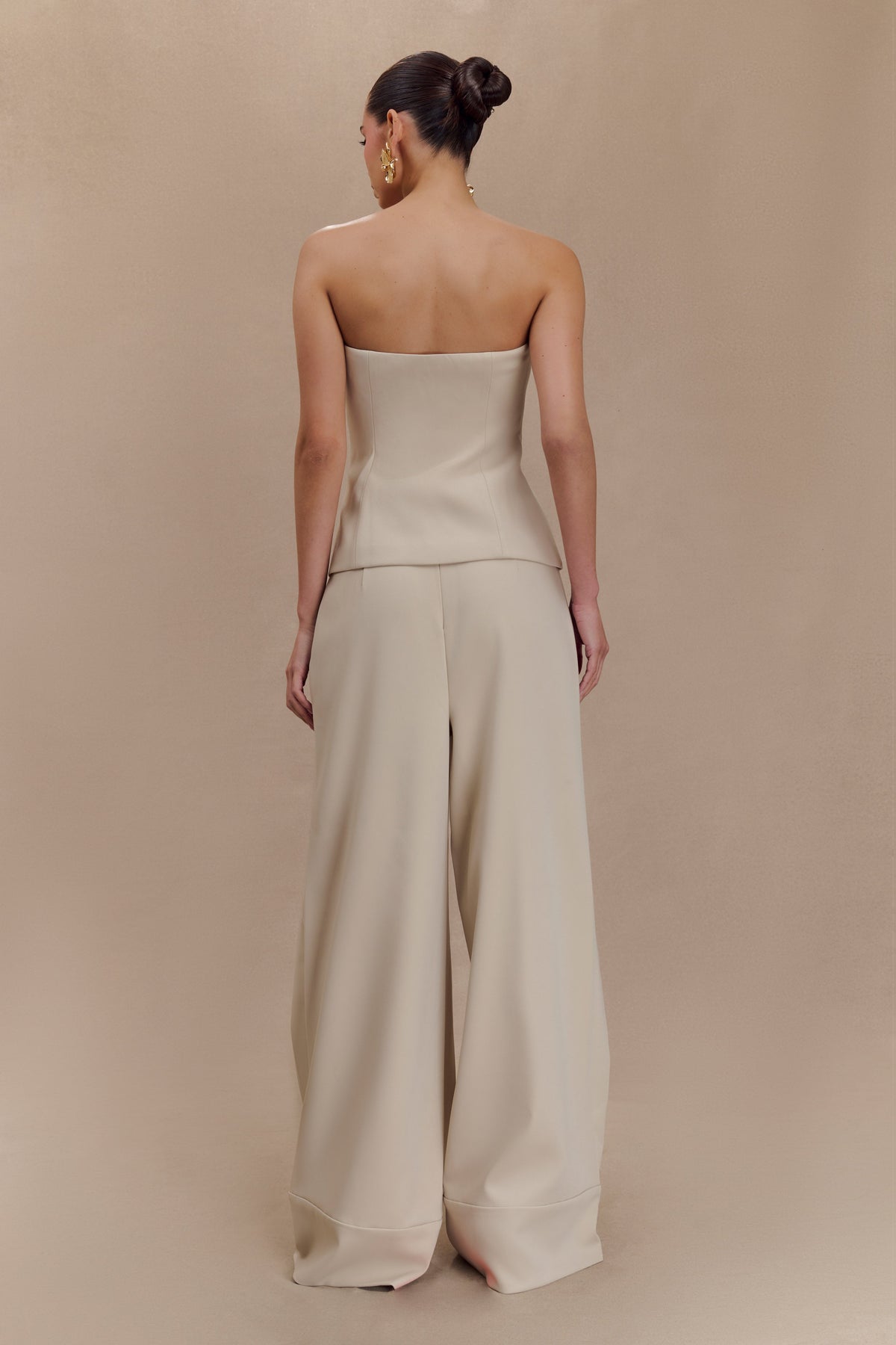 Katarina Wide Leg Suiting Pants - Sand #4