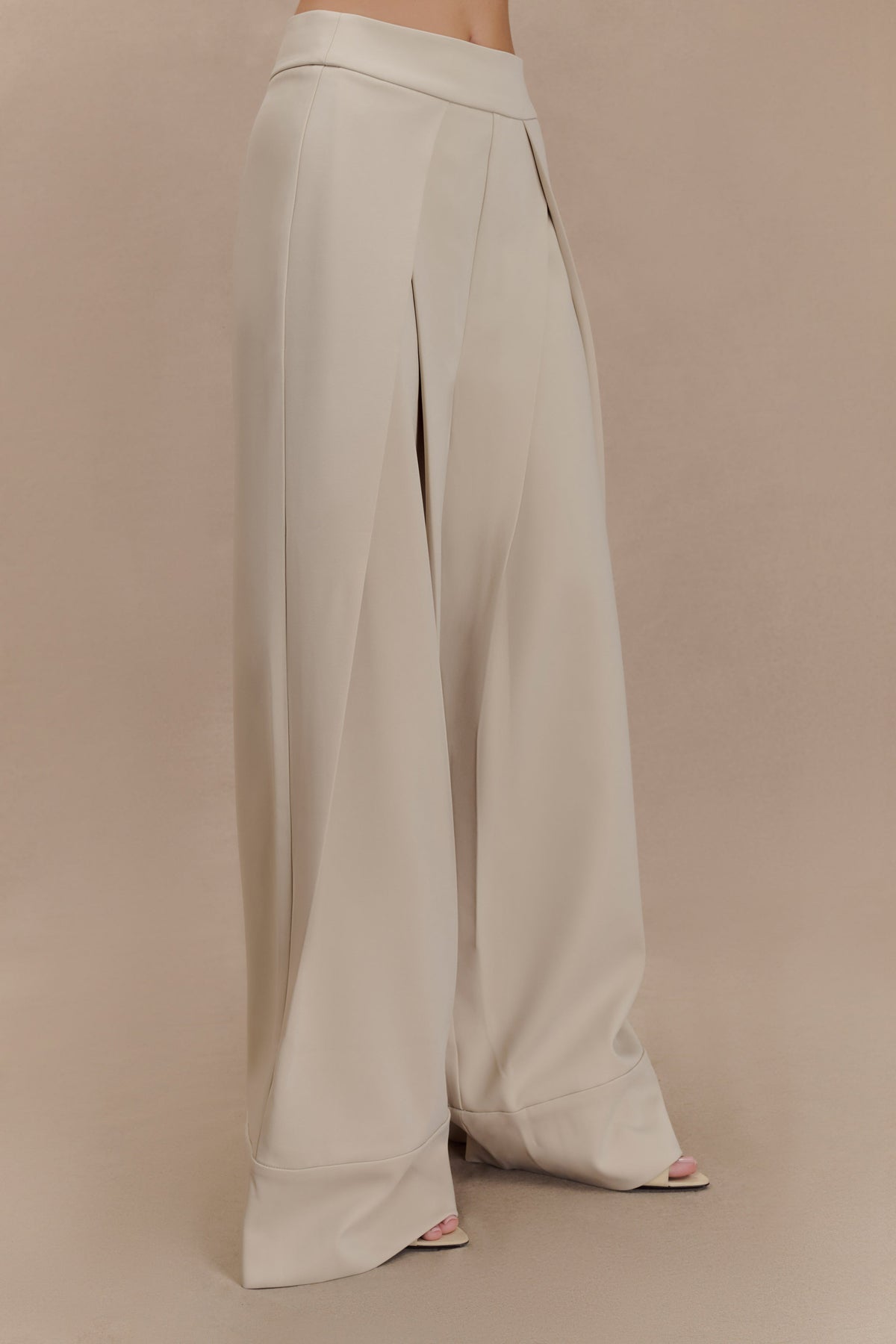 Katarina Wide Leg Suiting Pants - Sand #6