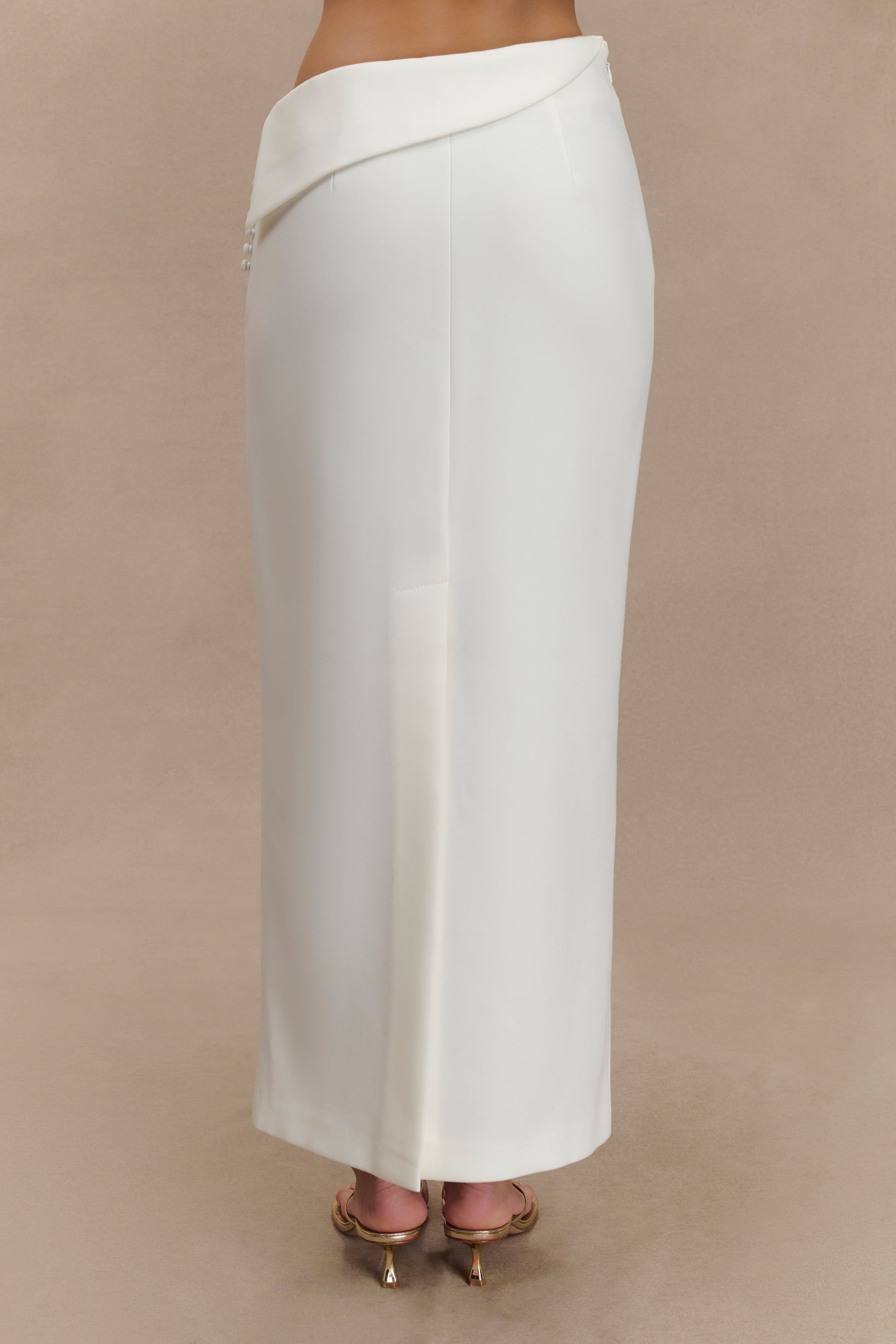 Astrid Suiting Midi Skirt - White #3