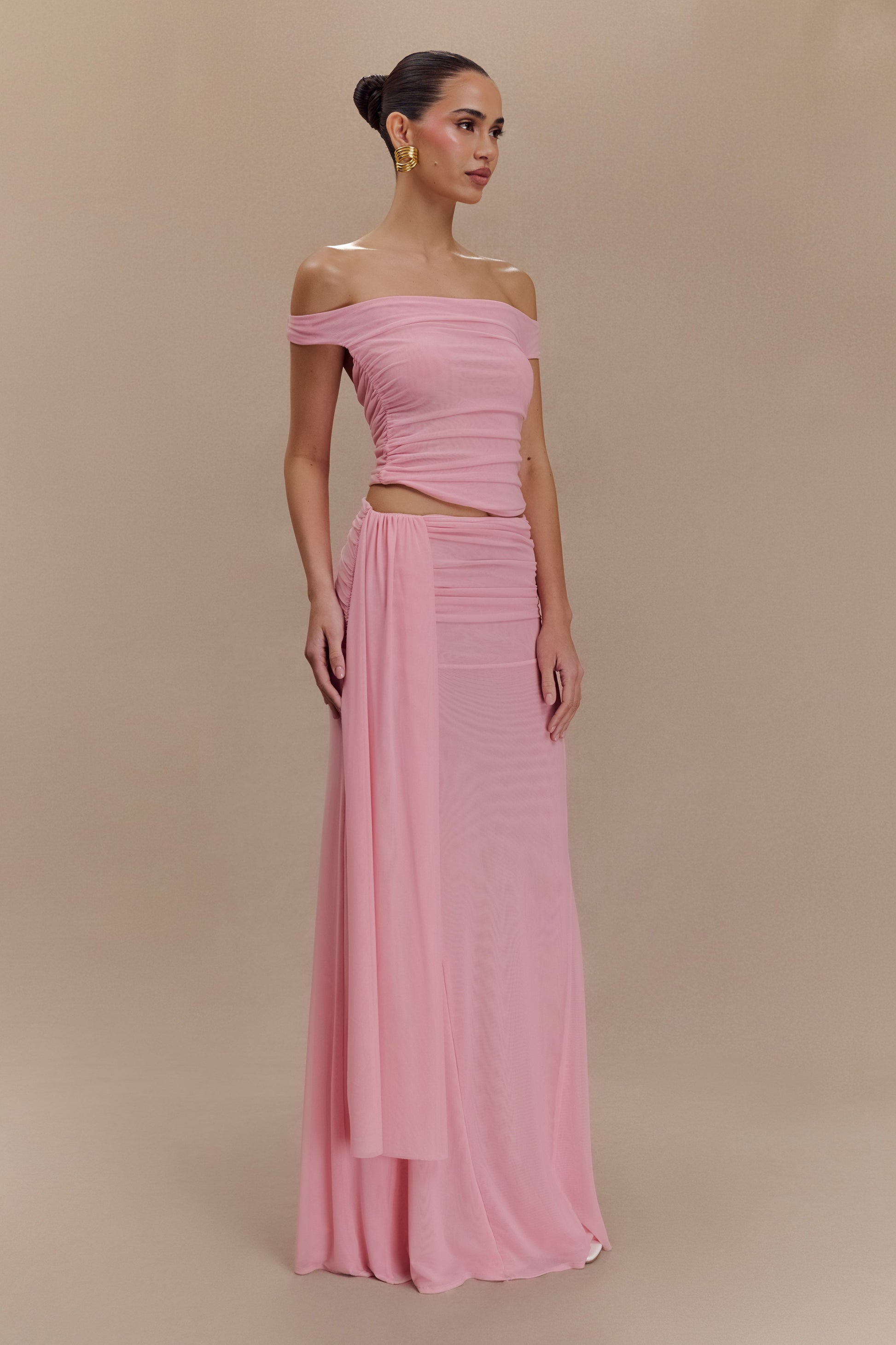 Arna Mesh Maxi Skirt - Candy Pink #5