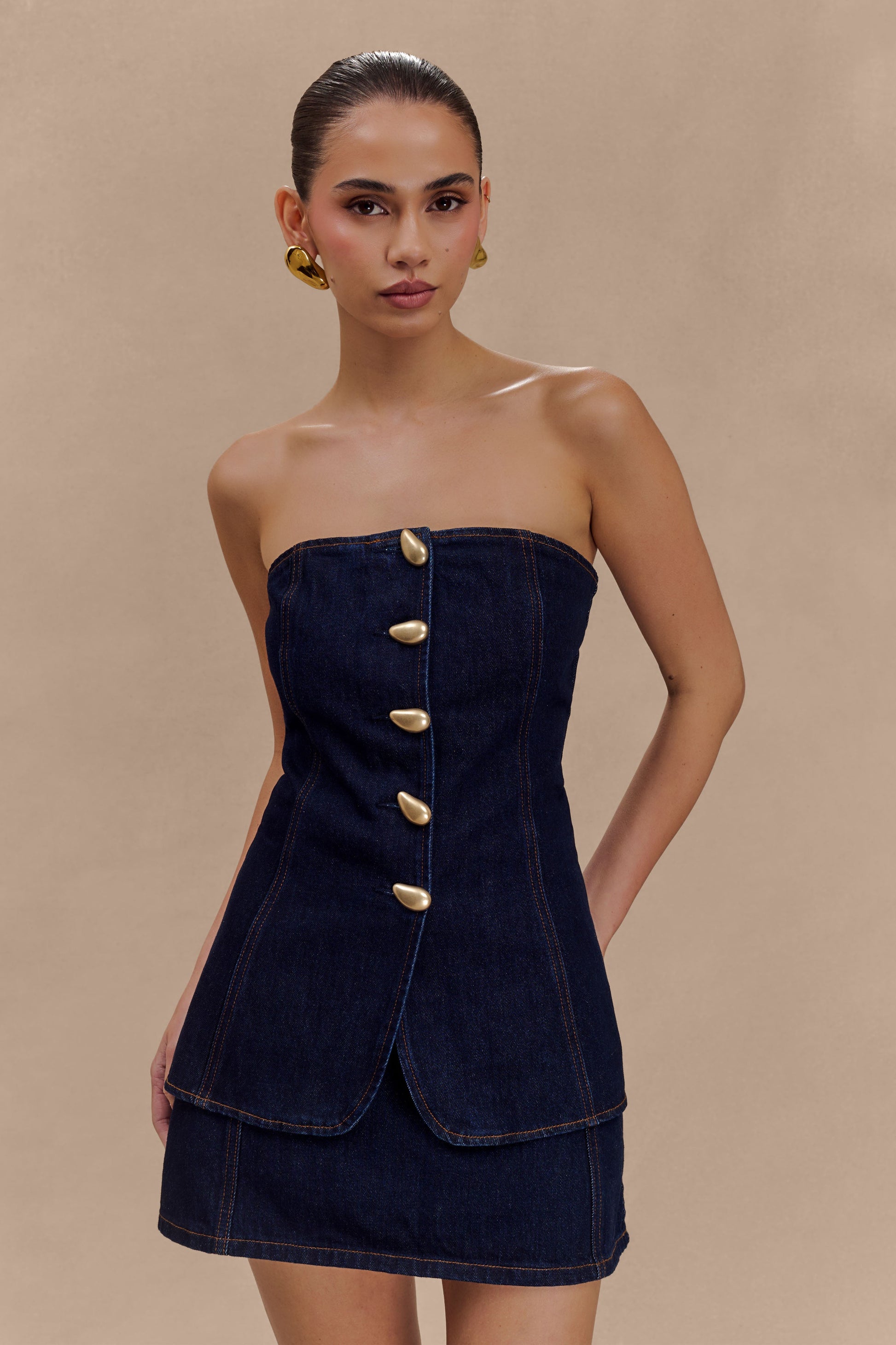 Rosalyn Mini Denim Skort - Indigo Blue #7