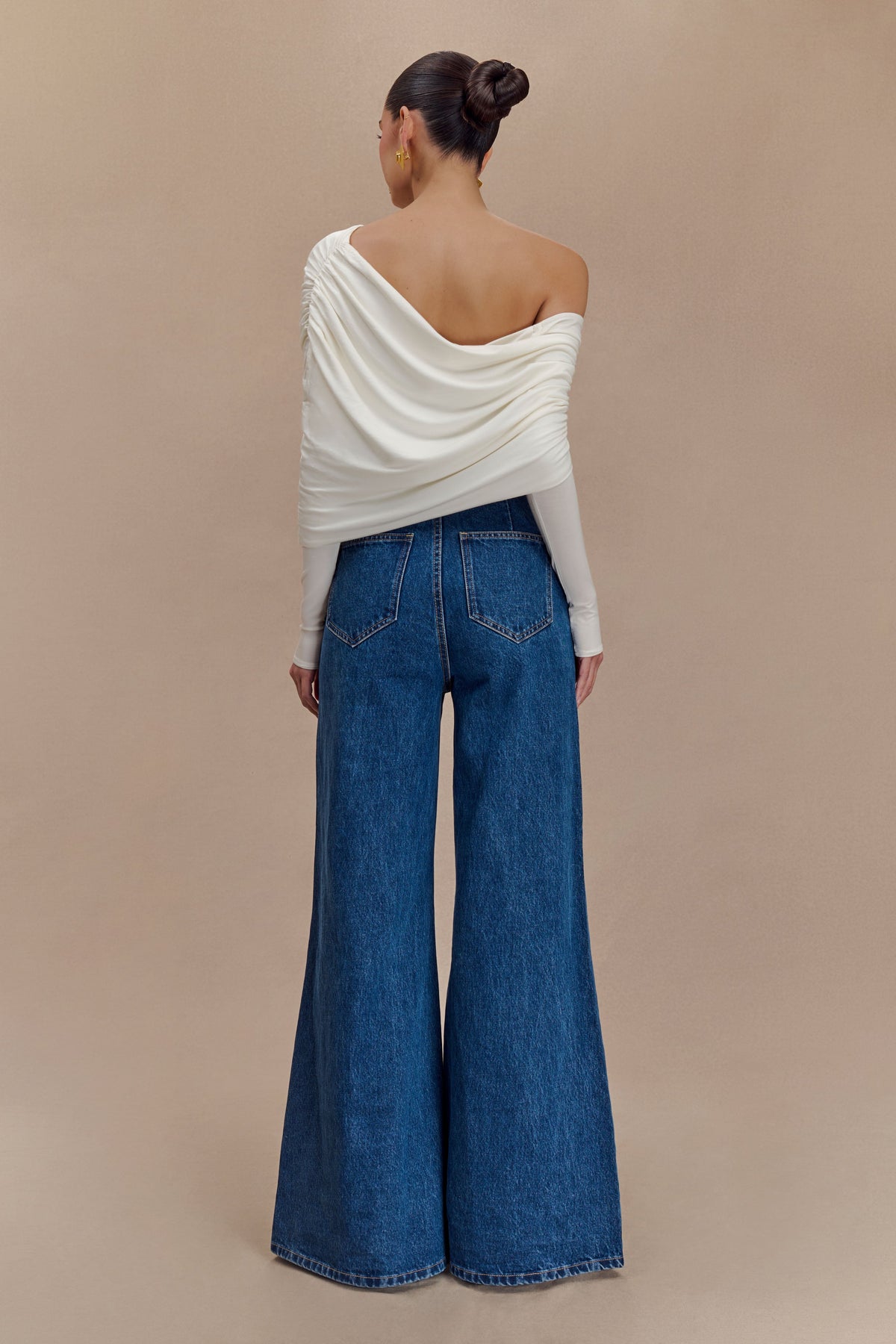 Corinna Modal One Shoulder Top - Ivory #5