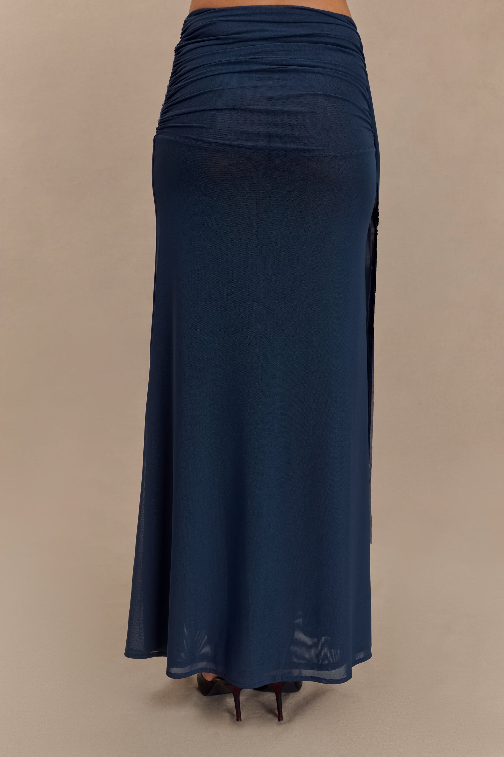 Arna Mesh Maxi Skirt - Midnight Blue #4