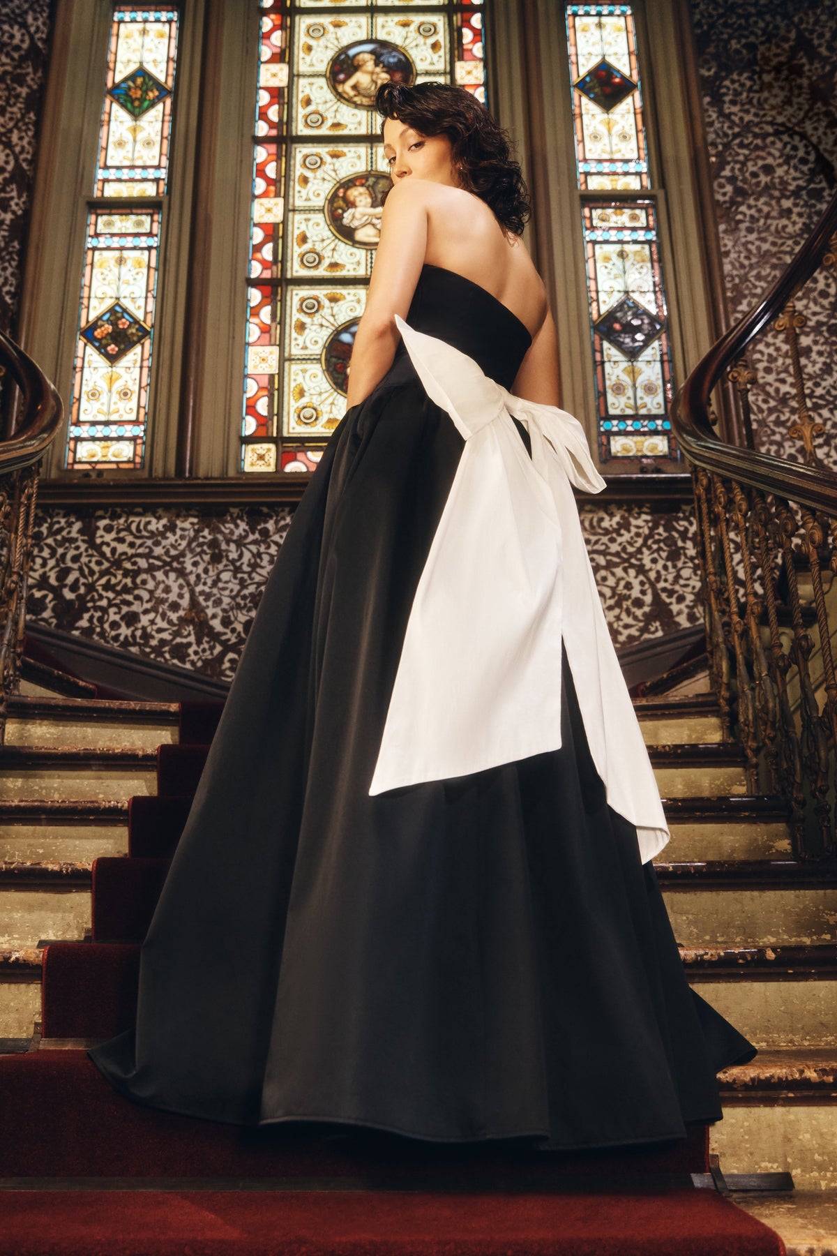 Frances Strapless Bow Maxi Dress - Black #7