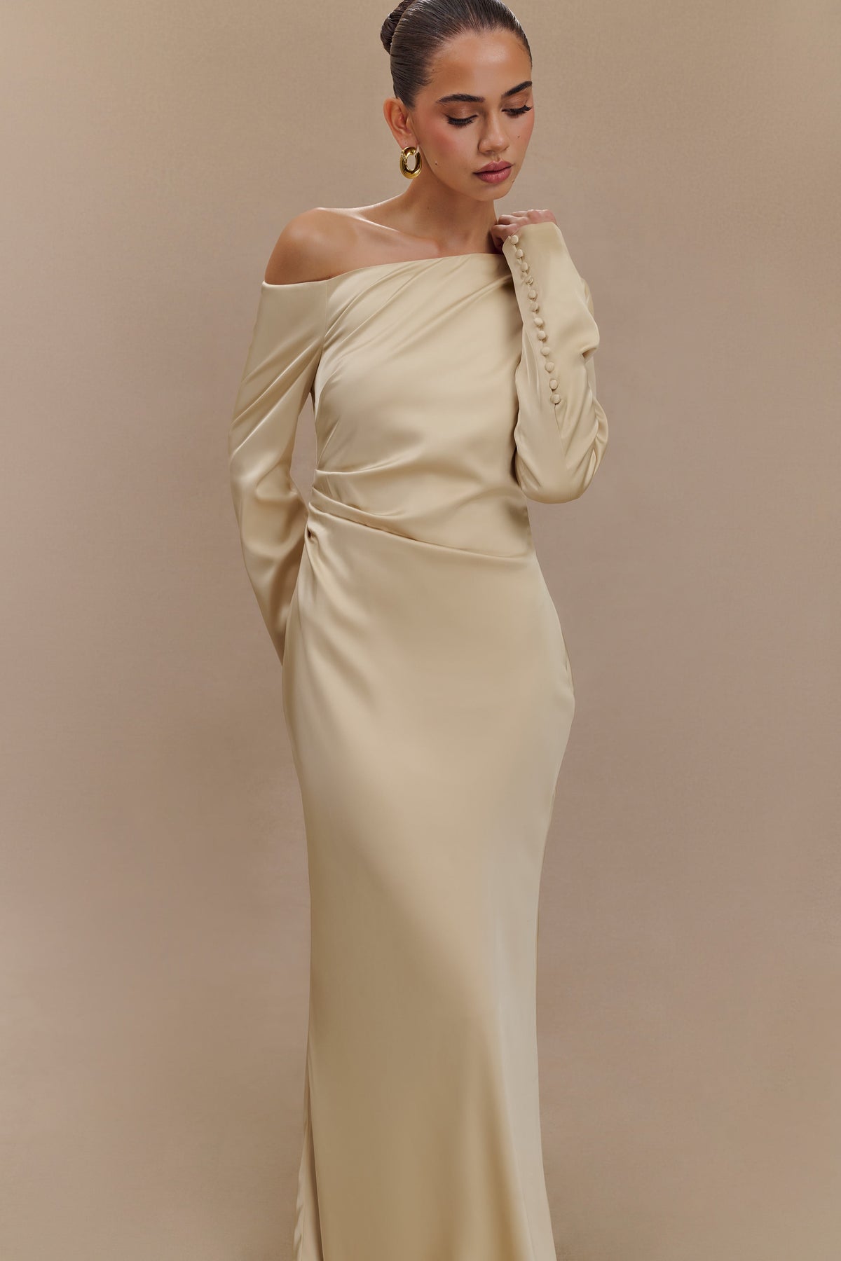 Avery Long Sleeve Maxi Dress - Gold #6