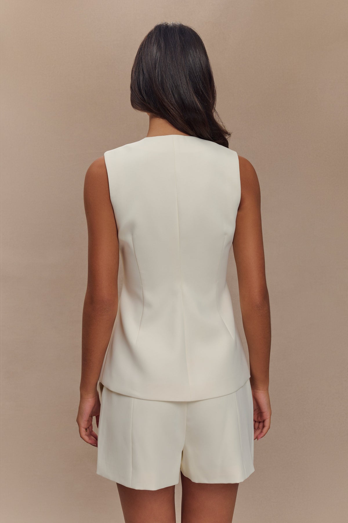 Katelyn Short Sleeve Suiting Top - Ivory #2
