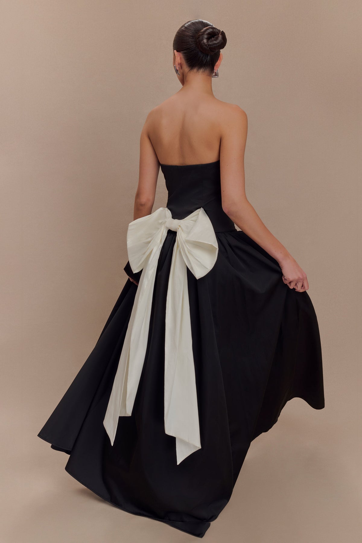 Frances Strapless Bow Maxi Dress - Black #5