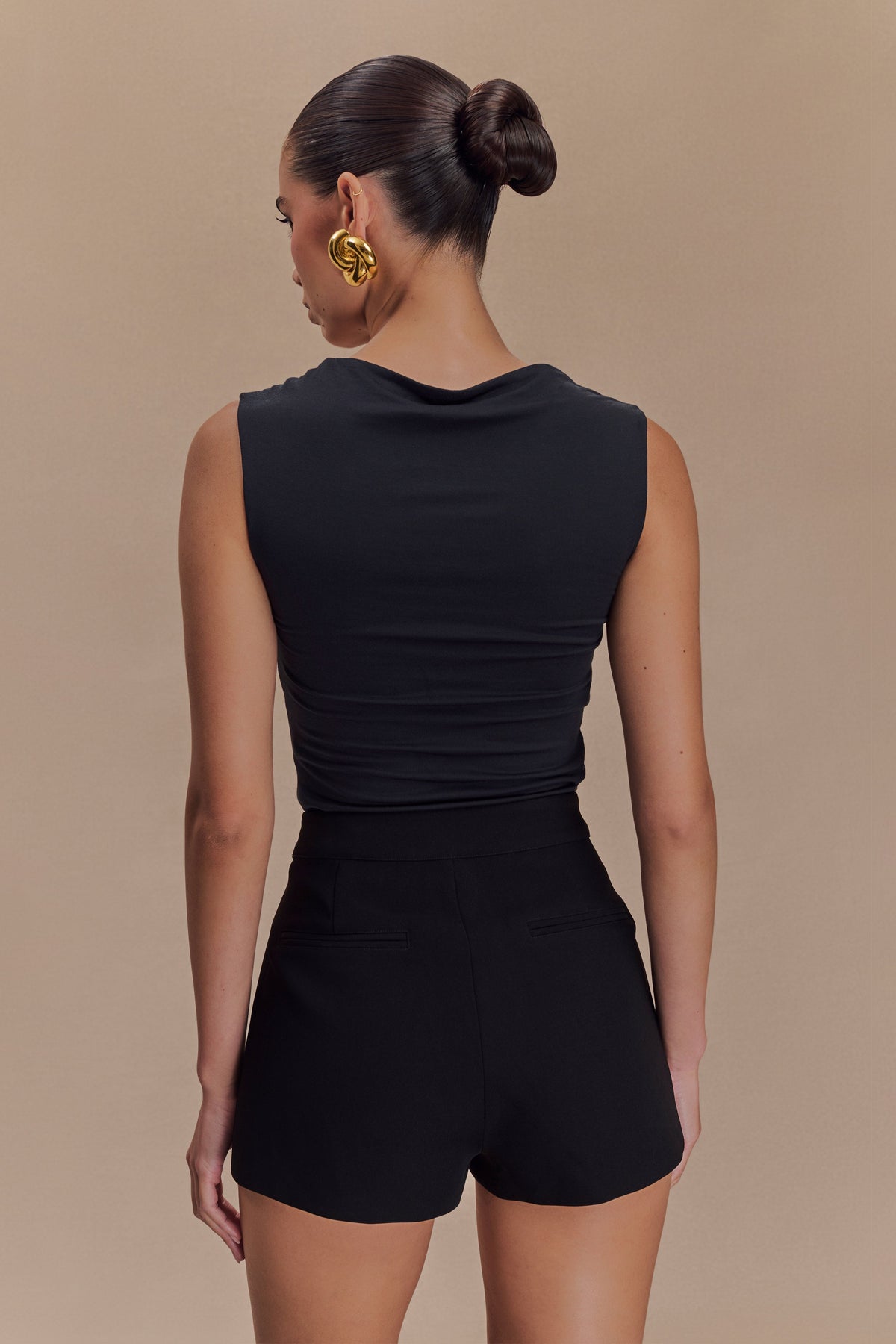 Tatianna Lace Trim Modal Top - Black #5