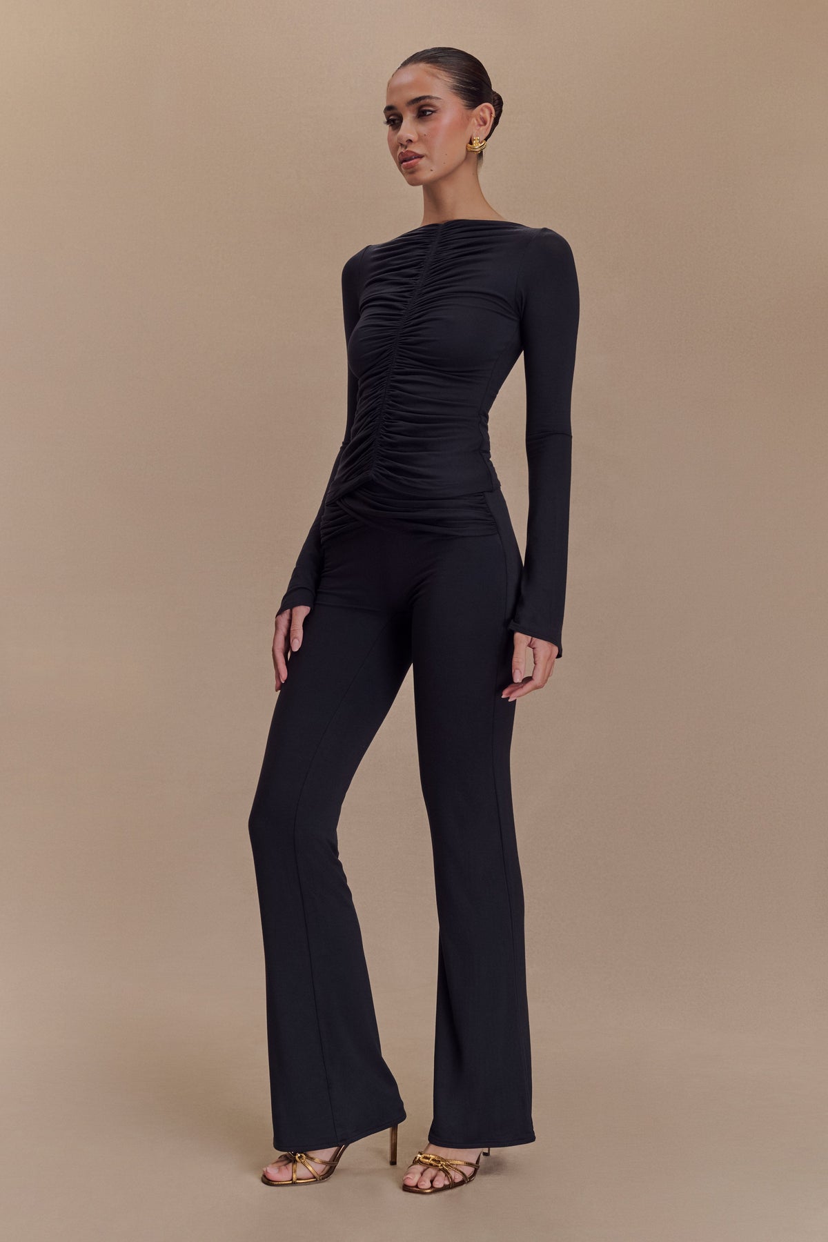 Preston Modal Long Sleeve Top - Black #3