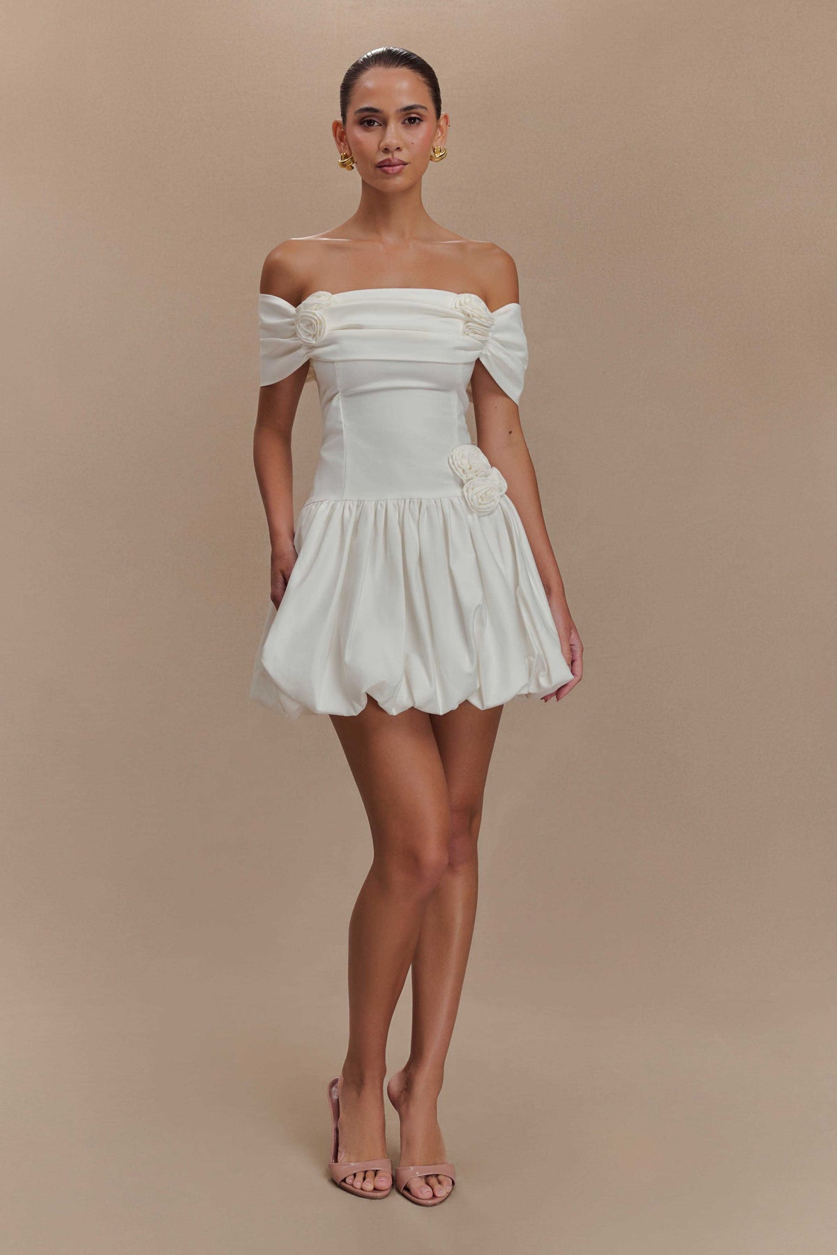 Giovanna Off Shoulder Mini Dress - White #5