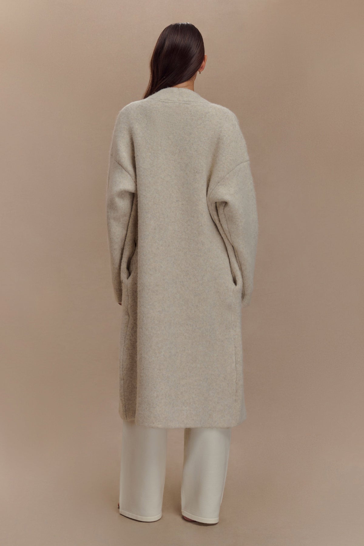 Benson Maxi Knit Cardigan - Cream Marle #2