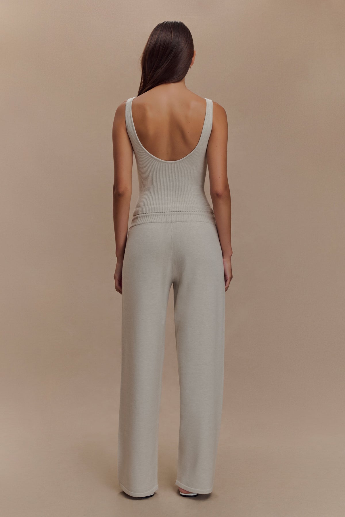 Natalya Knit Wide Leg Pants - Heather Grey Marle #2