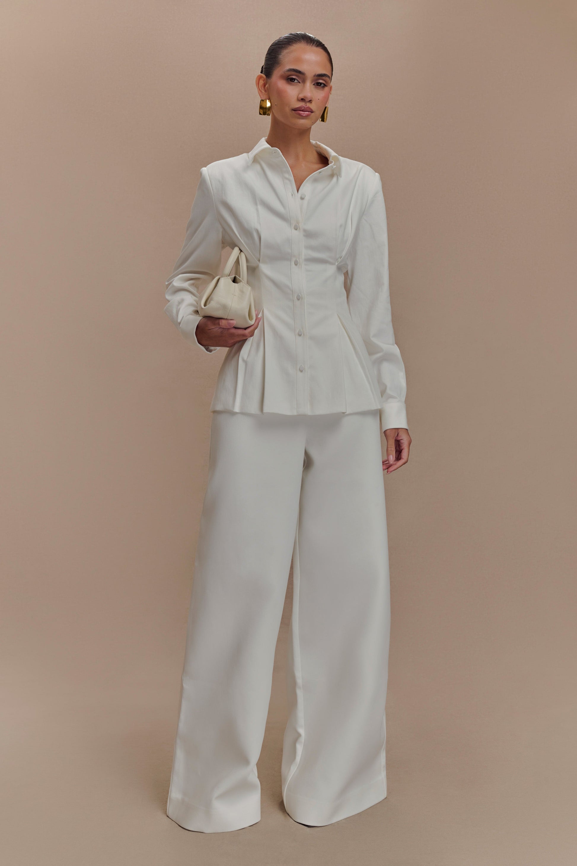 Rhia Oversized Shirt - White #7