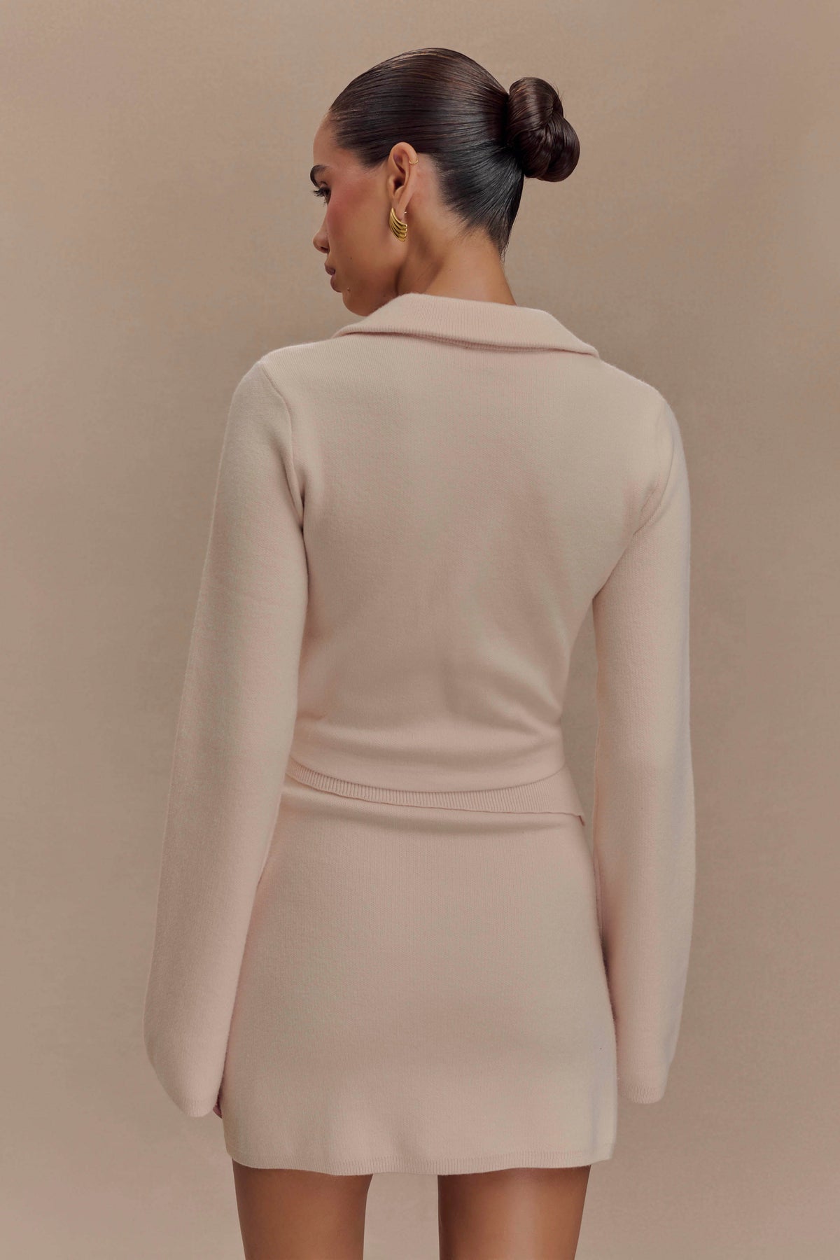 Annabelle Knit Curved Hem Cardigan - Cream #2