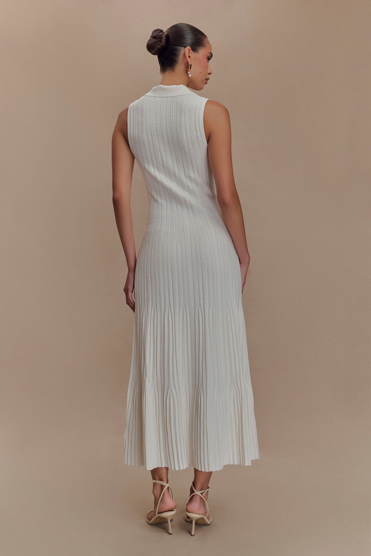 Margie Sleeveless Knit Midi Dress - White #2