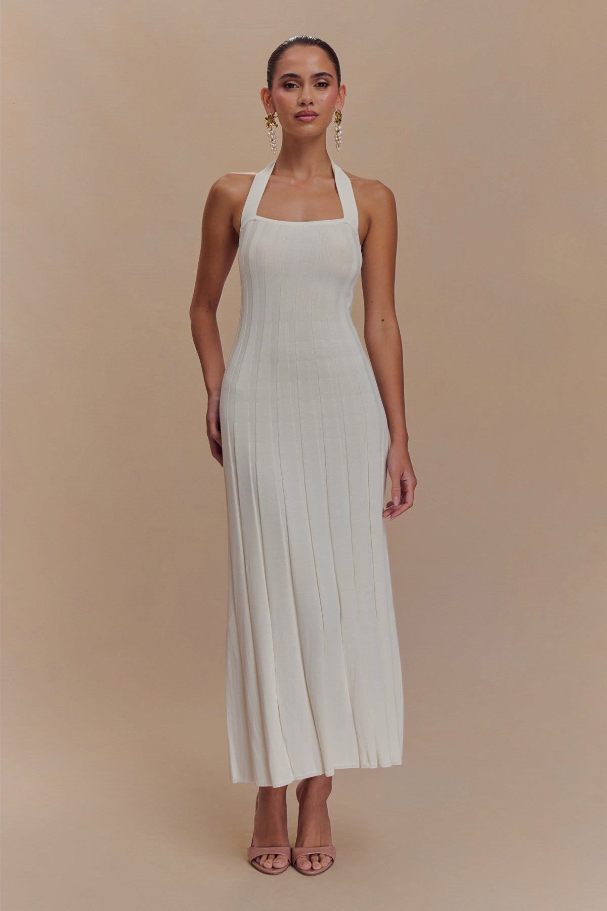 Jacqui Halter Knit Midi Dress - Ivory #5