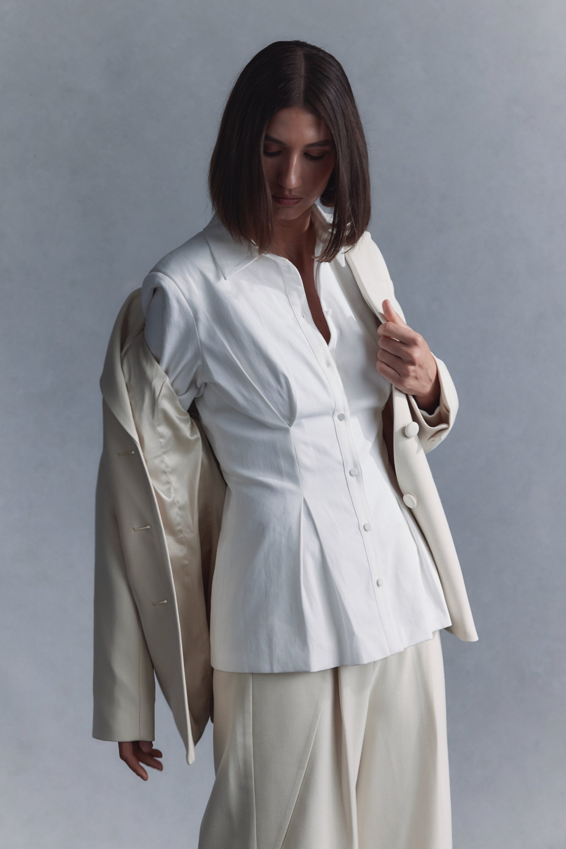 Rhia Oversized Shirt - White #8