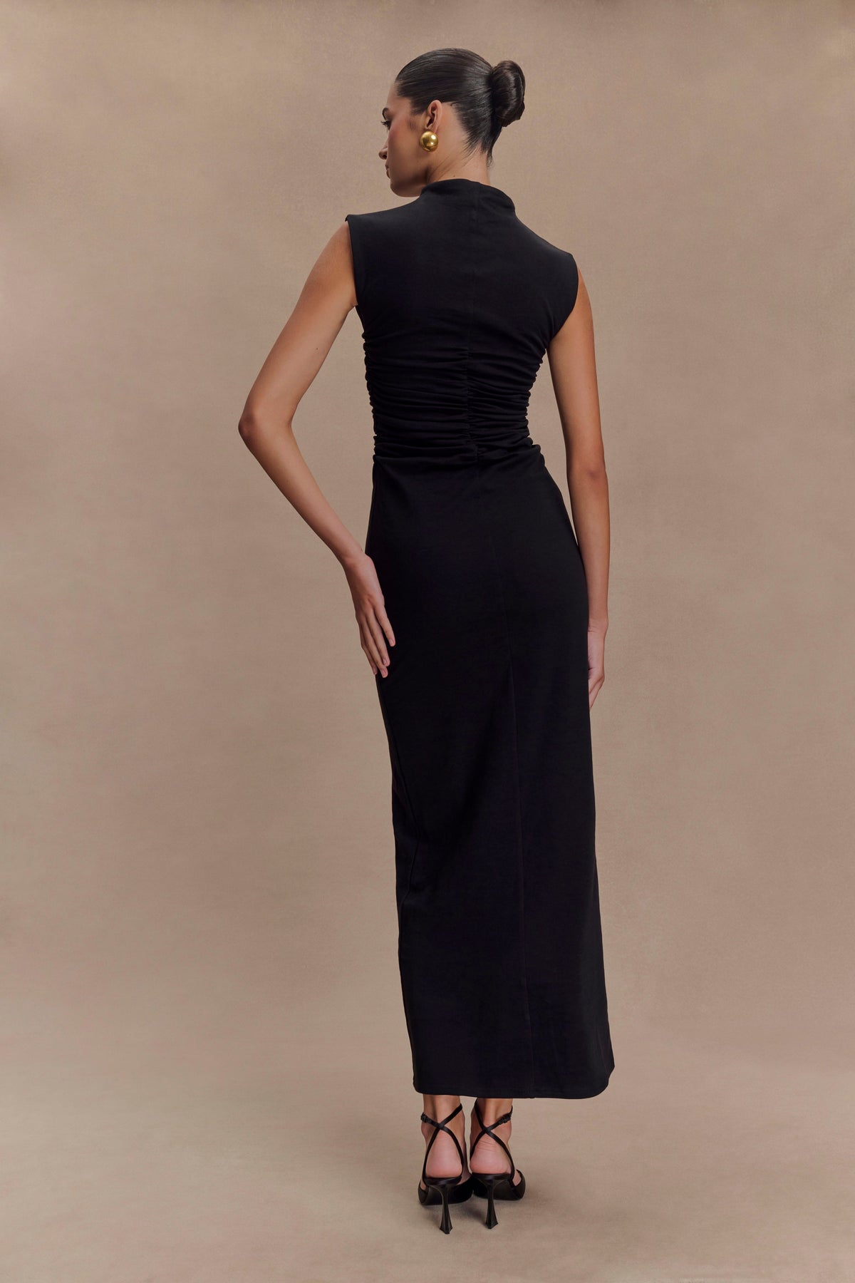 Elliot High Neck Sleeveless Maxi Dress - Black #2