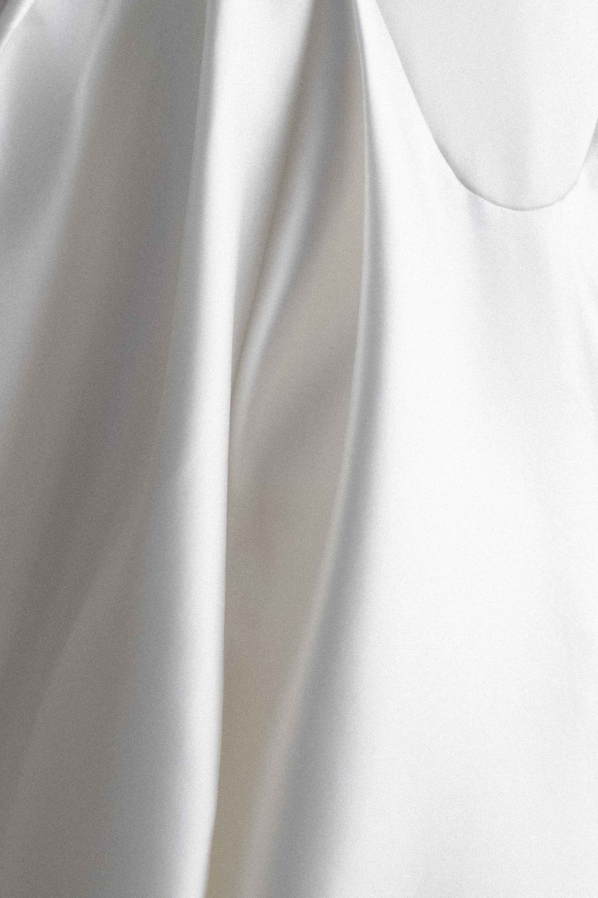 Delphine Satin Strapless Maxi Gown - White #8