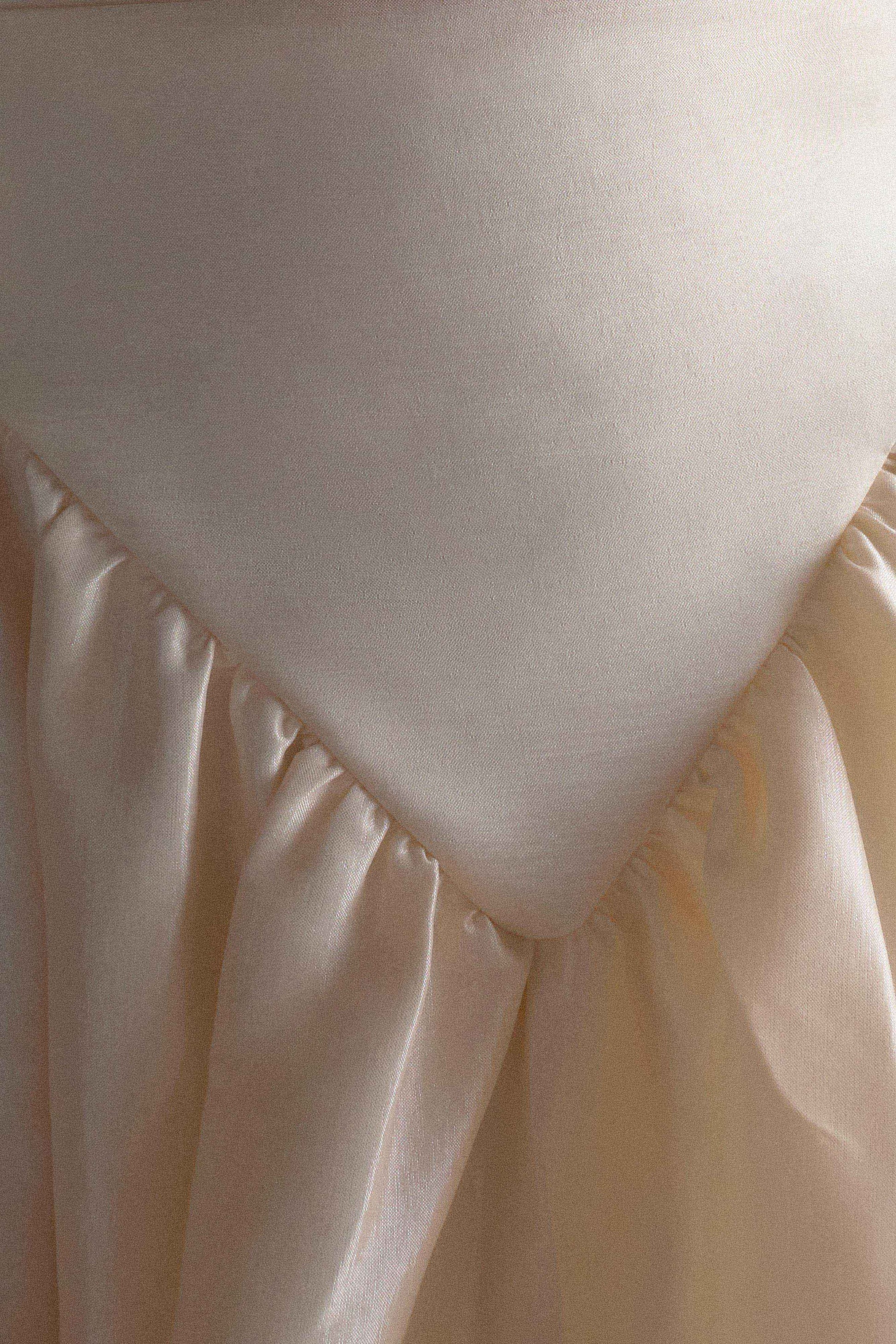 Carla Ruched Gown - Cream Ivory #5