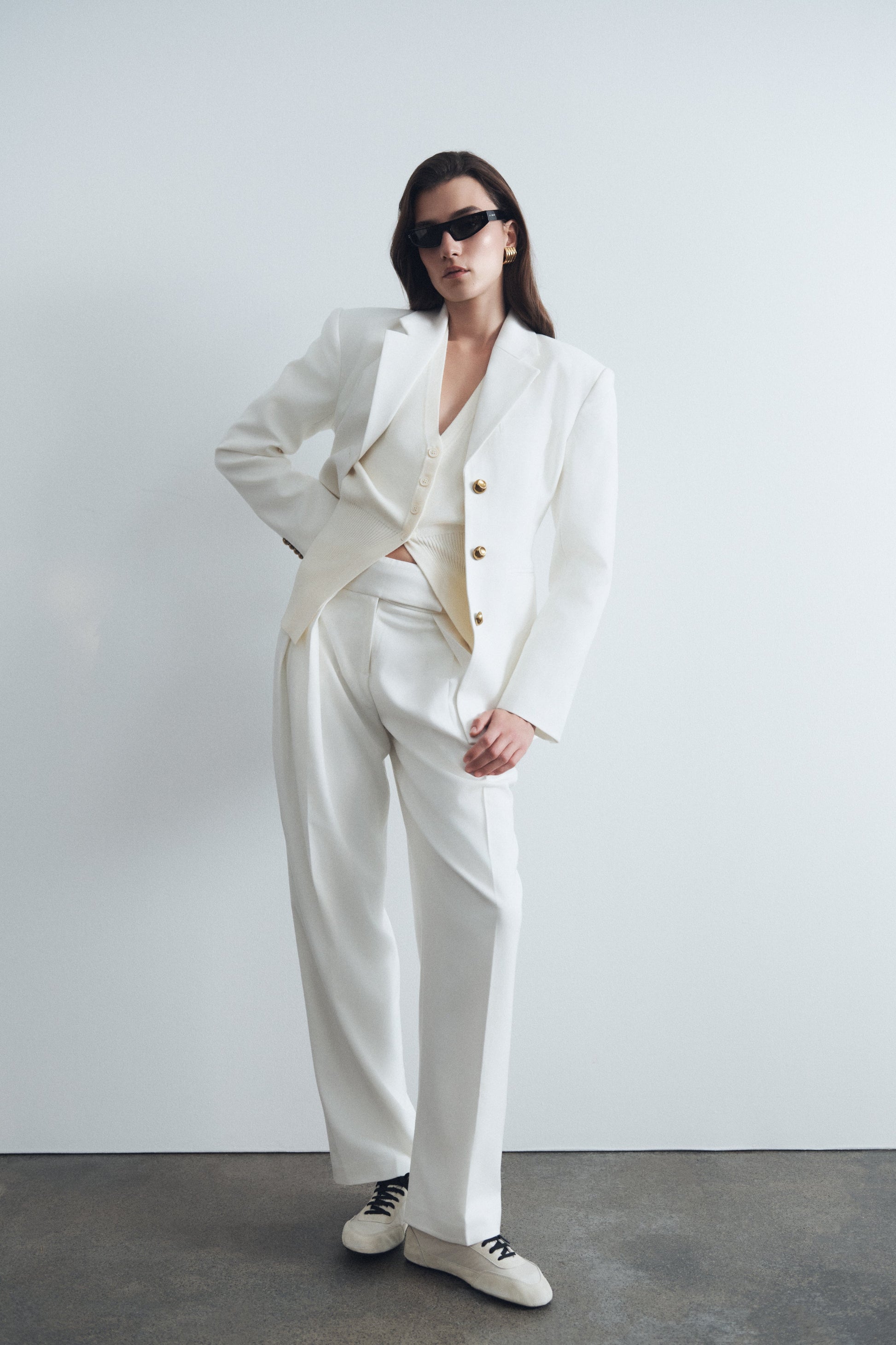 Bellamy Cinched Blazer - Ivory #2