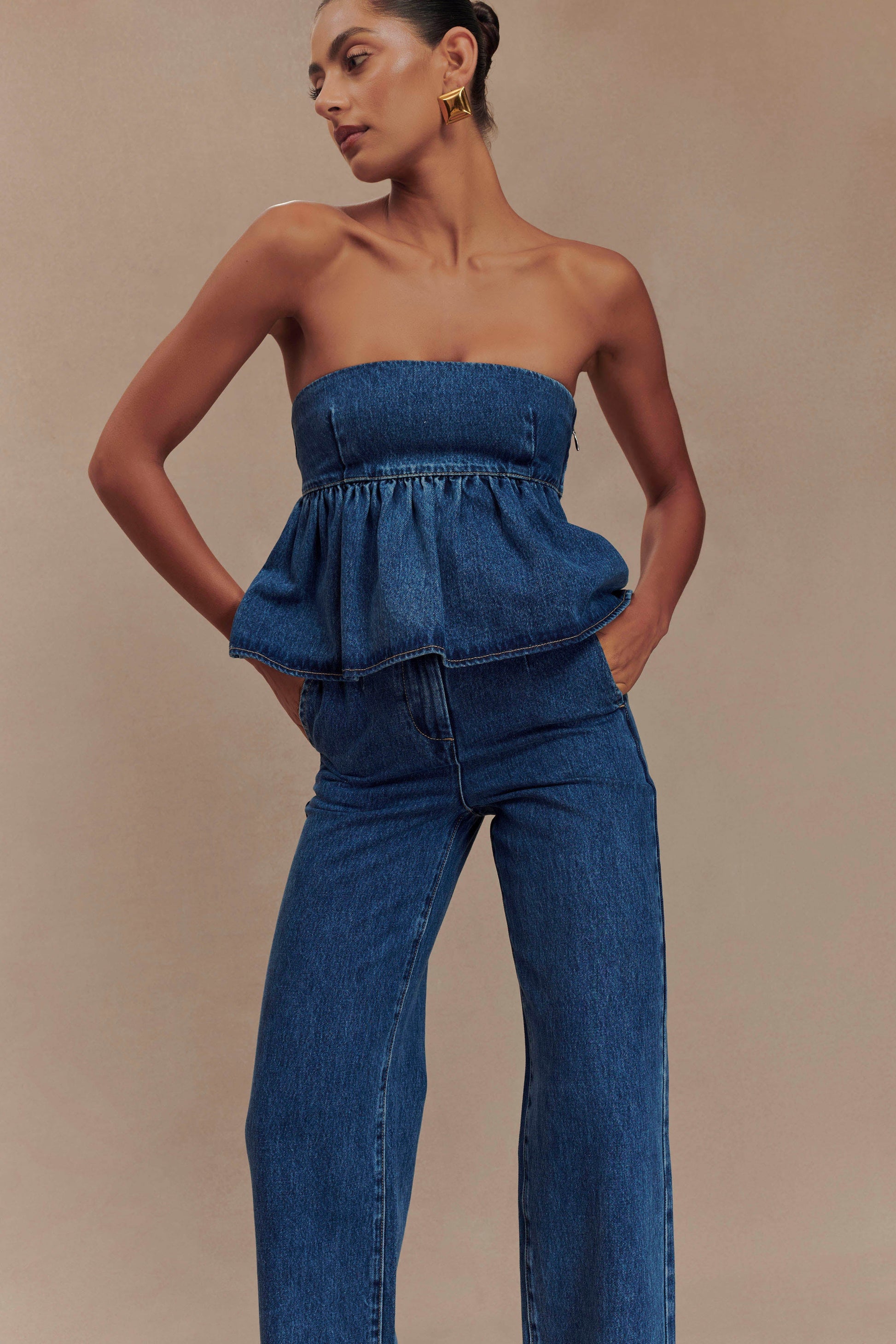 Rayne Wide Leg Denim Jeans - 90'S Blue #7