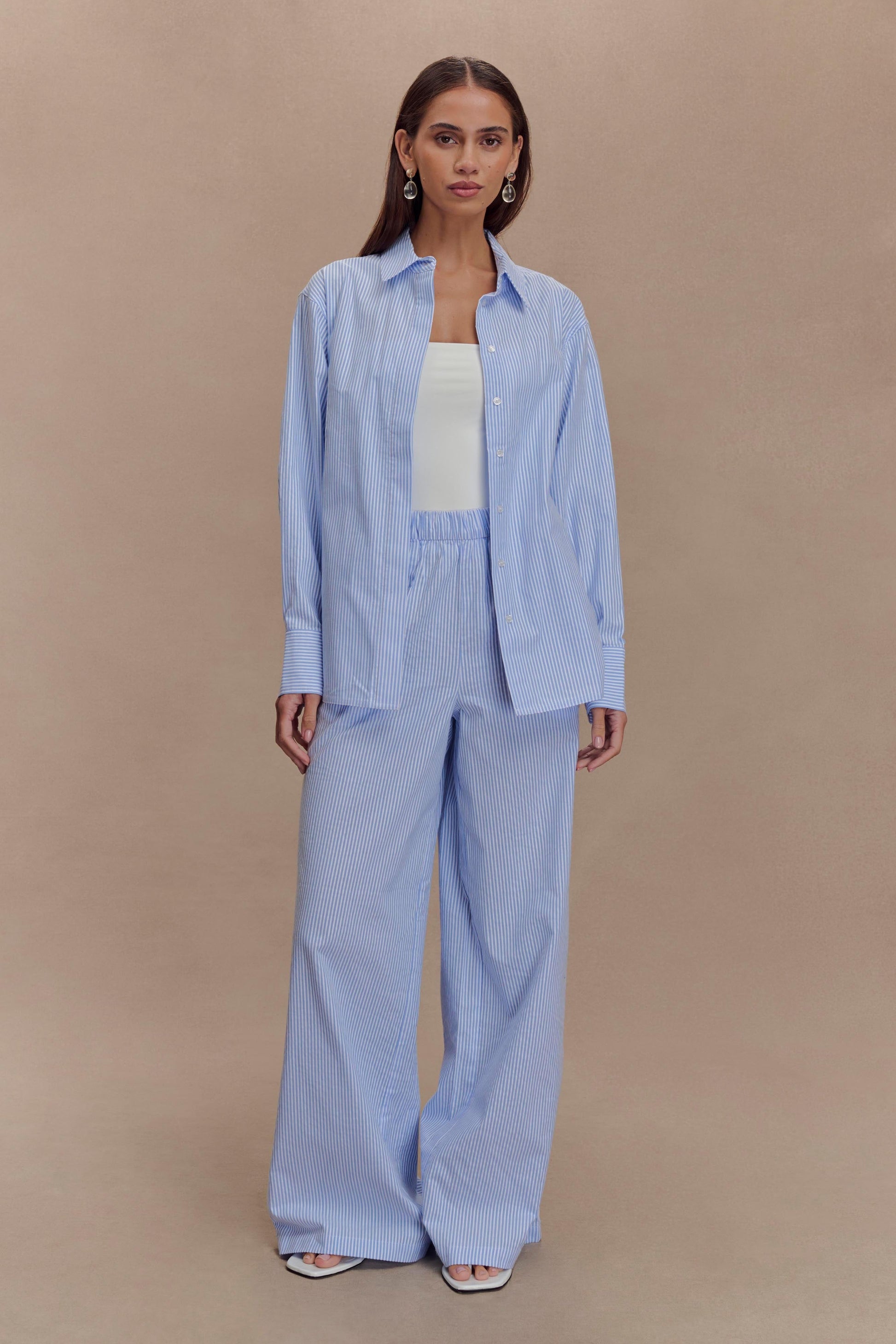 Hansen Oversized Shirt - Blue Pinstripe #5
