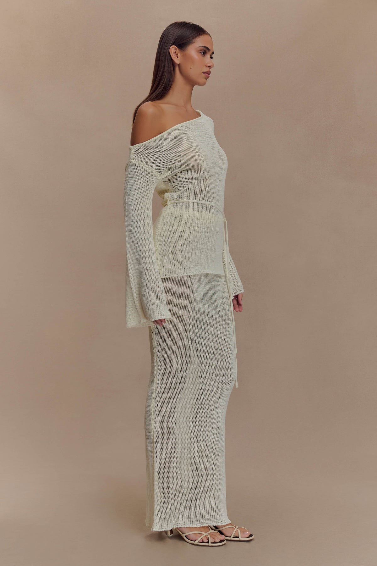 Reagan Knit Maxi Skirt - White