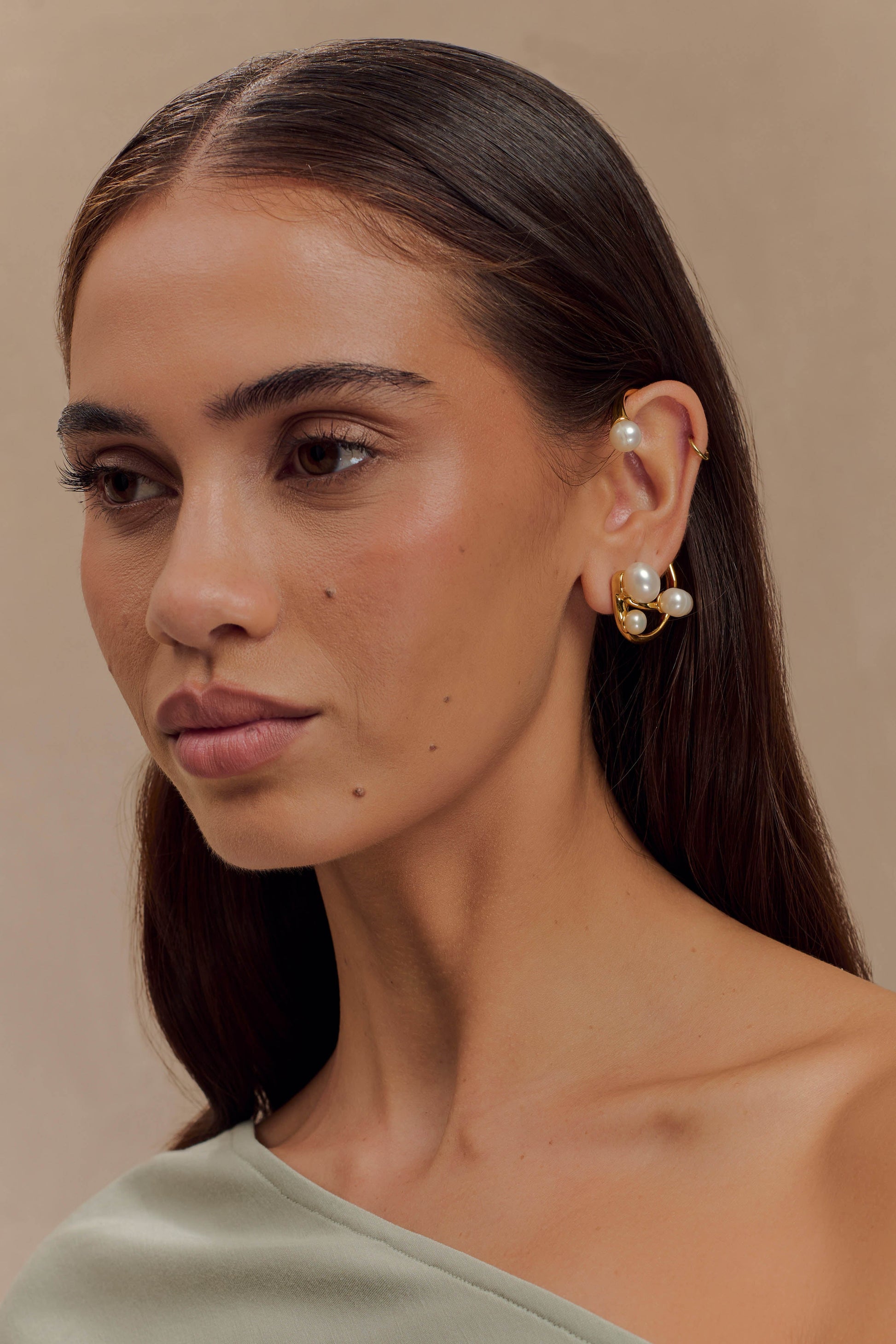 Saskia Freshwater Pearl Ear Cuff - Pearl #3