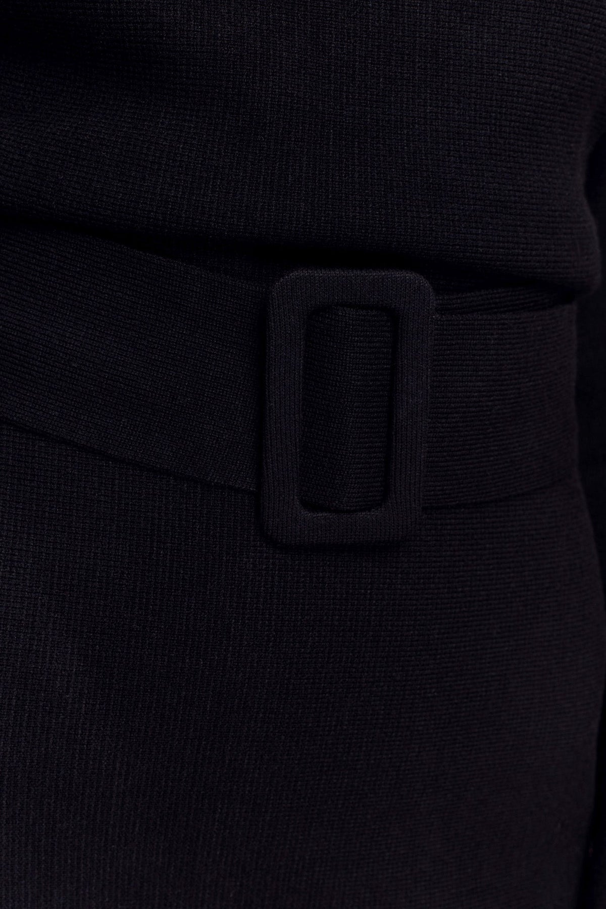 Kassie Belt Tie Knit Mini Dress - Black #8