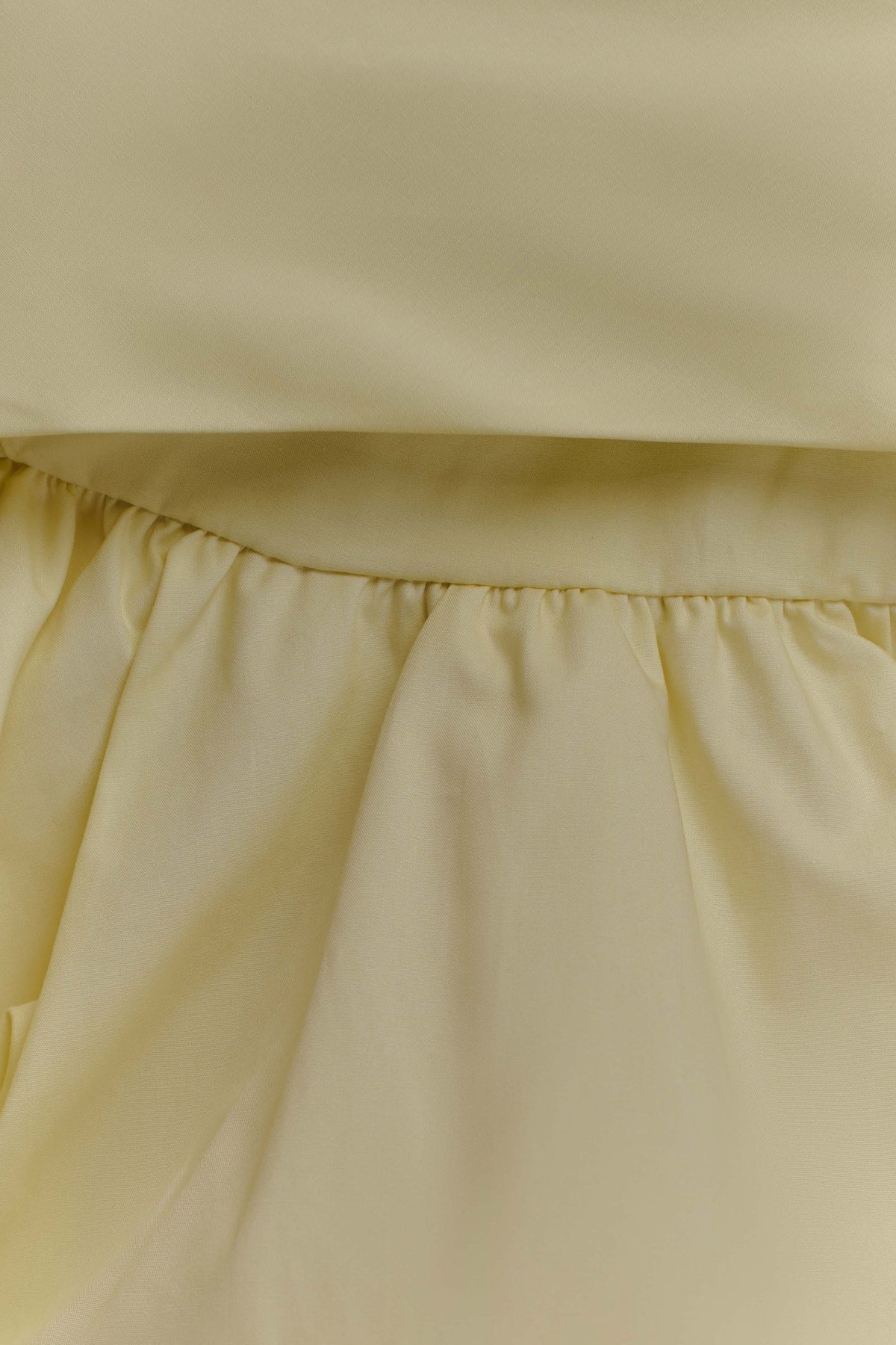 Amirah Strapless Bubble Crop Top - Lemon #7