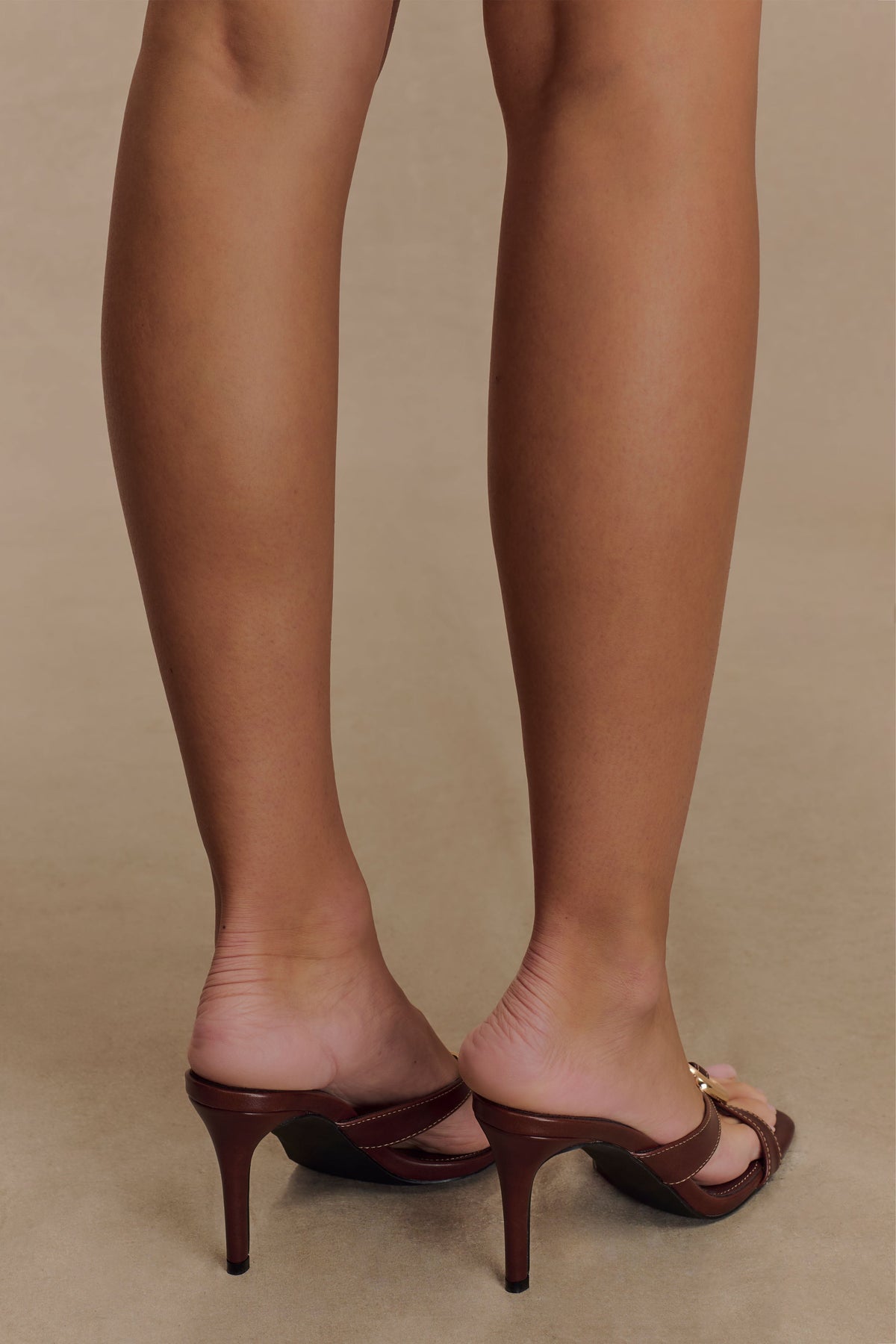 Jodie High Heel With Hardware - Chocolate #4