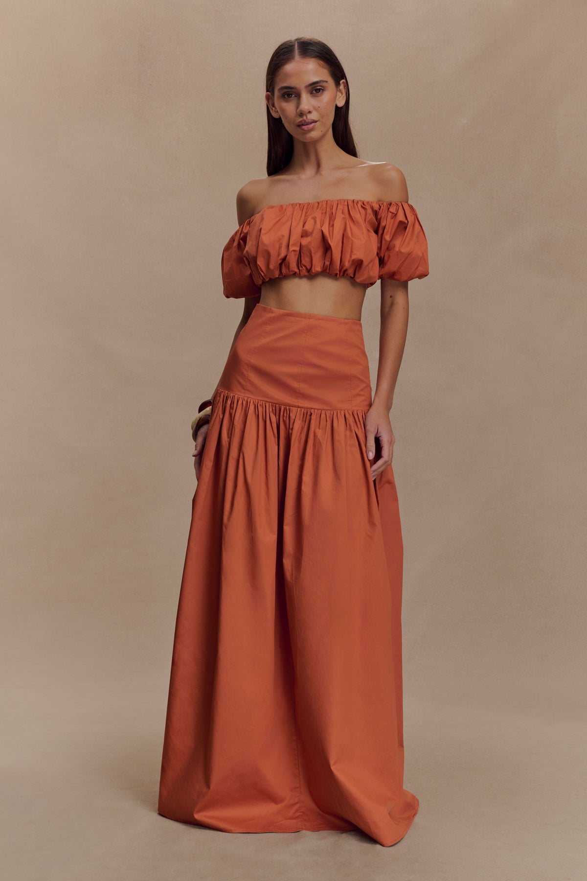 Autumn Maxi Skirt - Burnt Orange #2