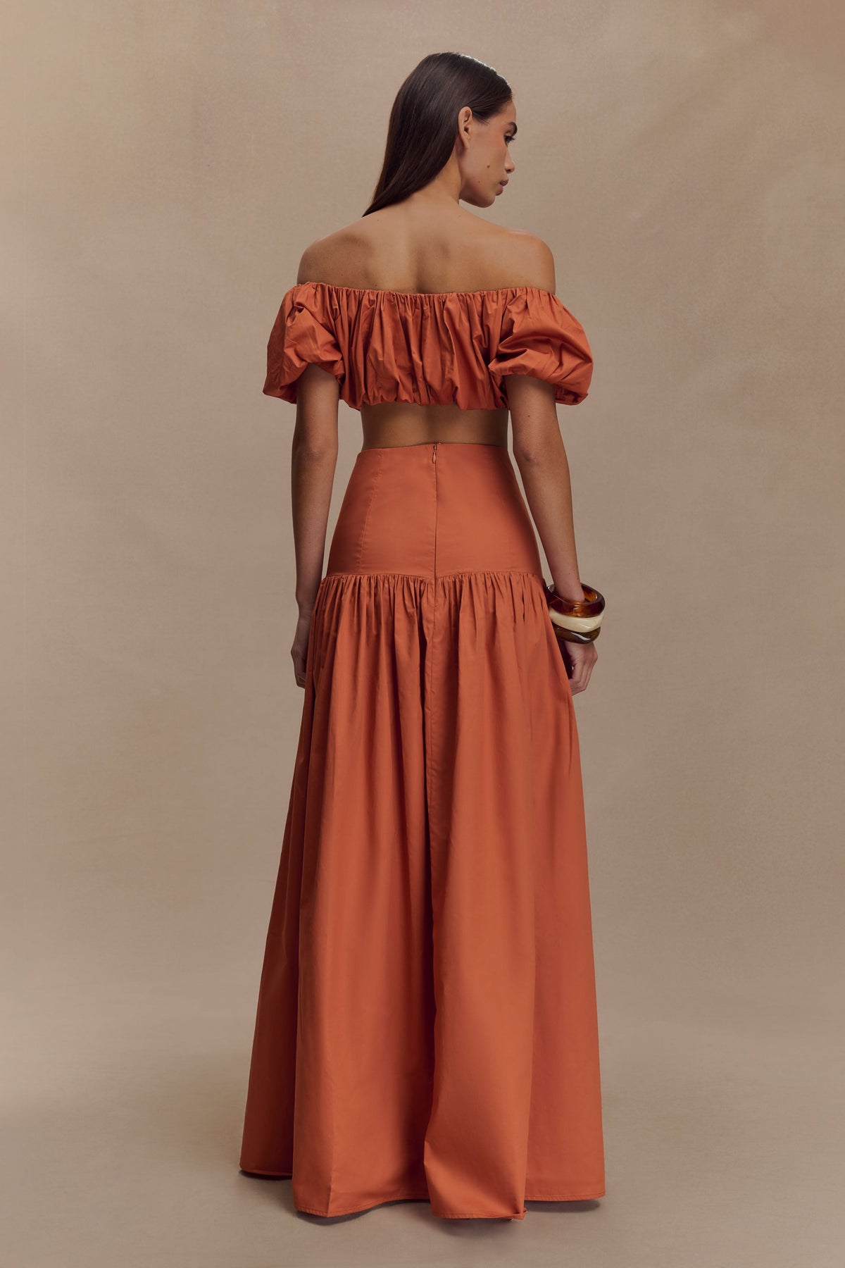 Autumn Maxi Skirt - Burnt Orange #3