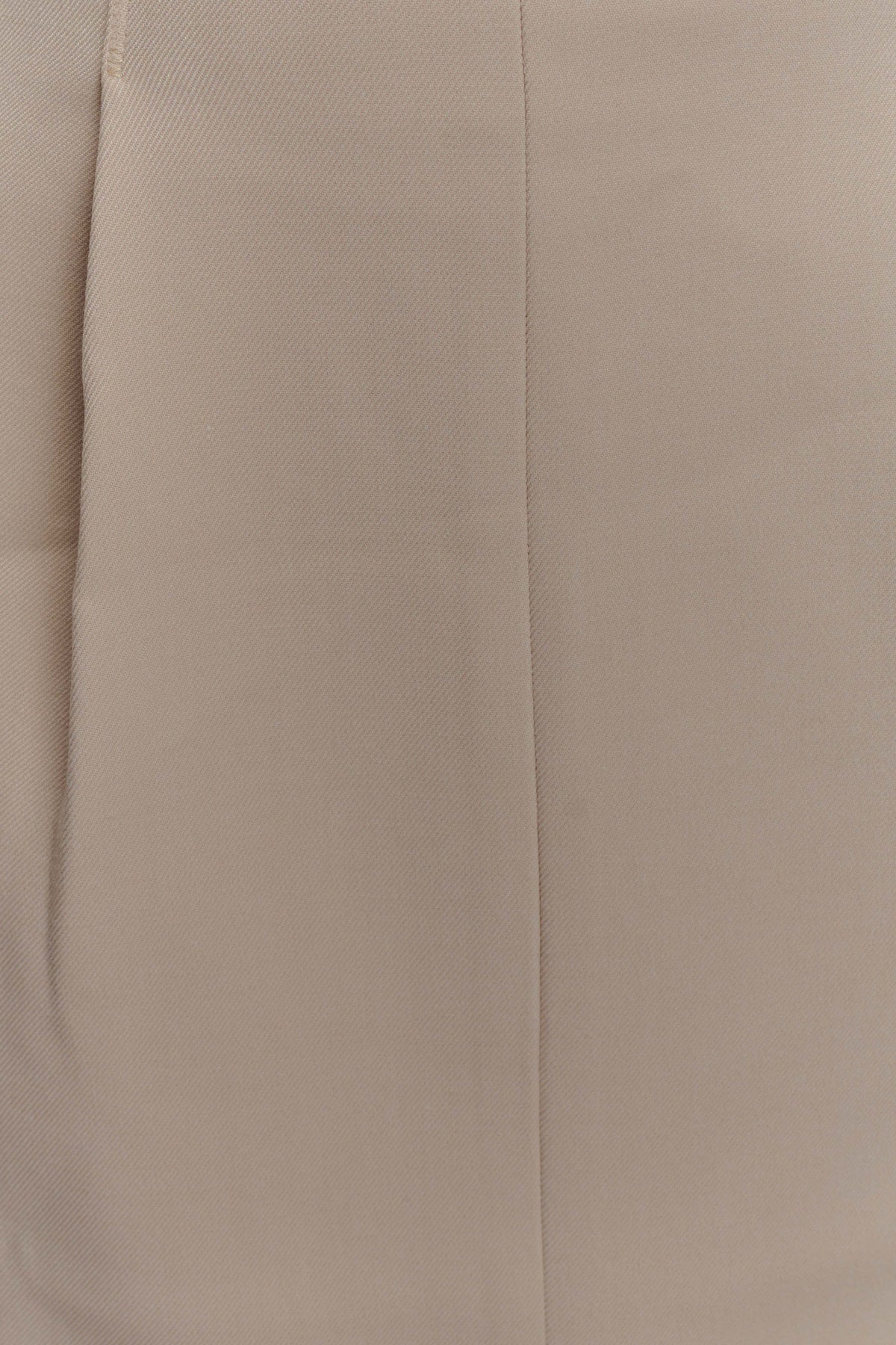 Vera Suiting Split Front Midi Skirt - Ivory Stone #9