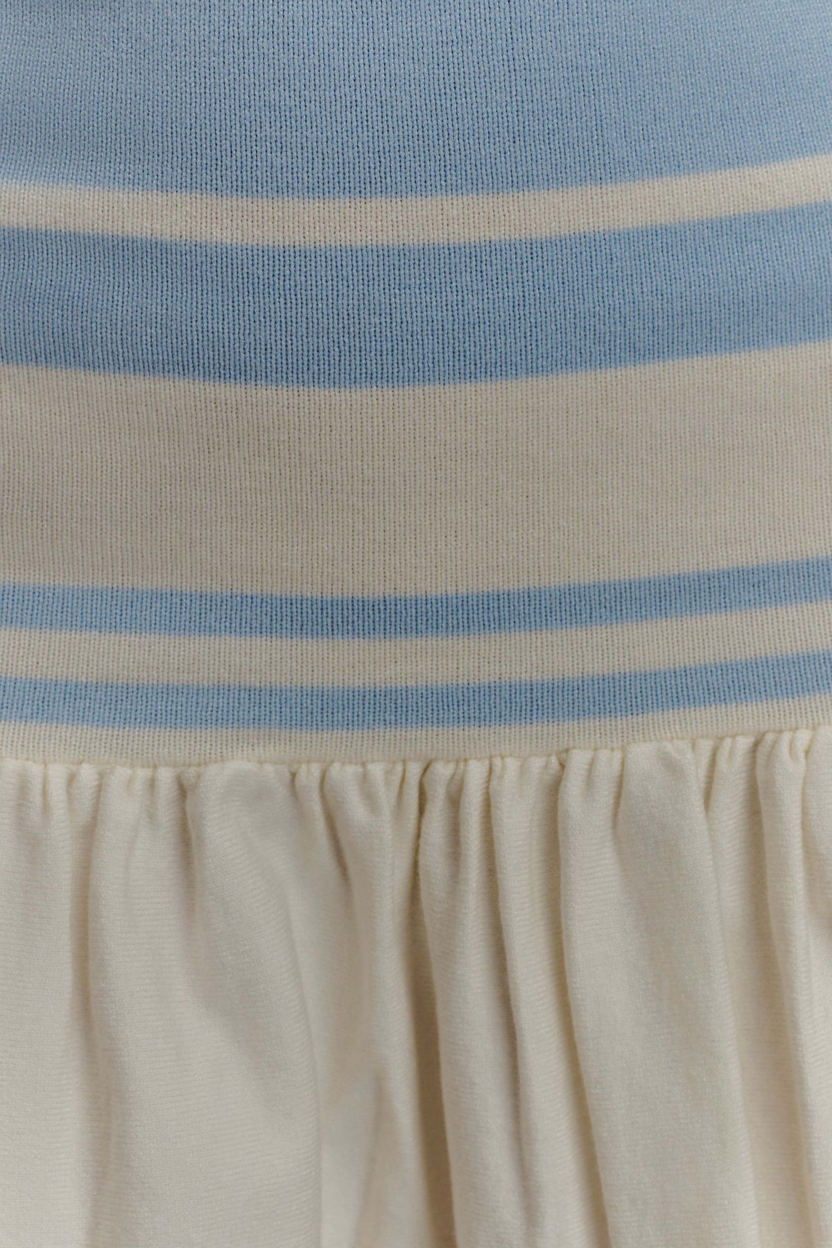 Ellison Contrast Knit Mini Dress - Blue/White #5