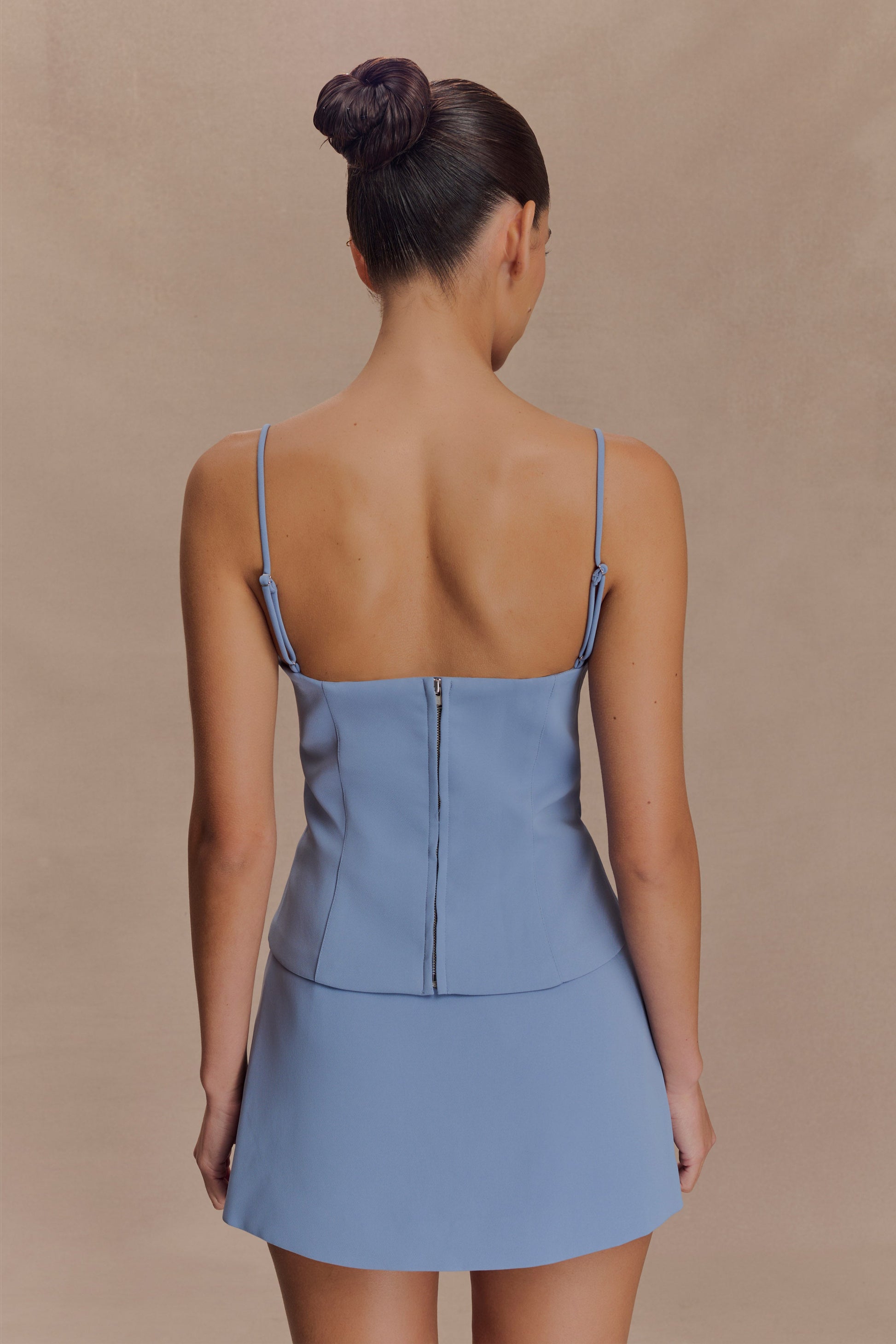 Jaime Spaghetti Strap Suiting Top - Ocean Blue #2