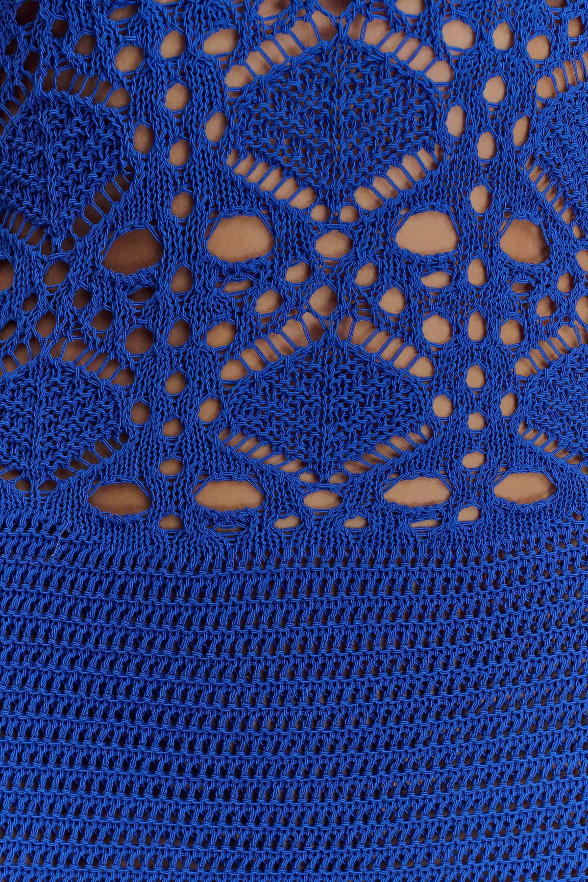 Everette Crochet Knit Mini Dress - Cobalt