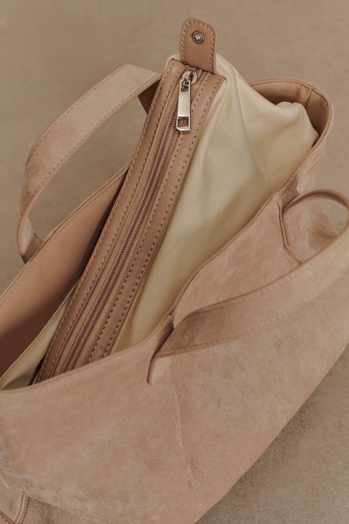 Baylor Faux Suede Bag - Natural #4