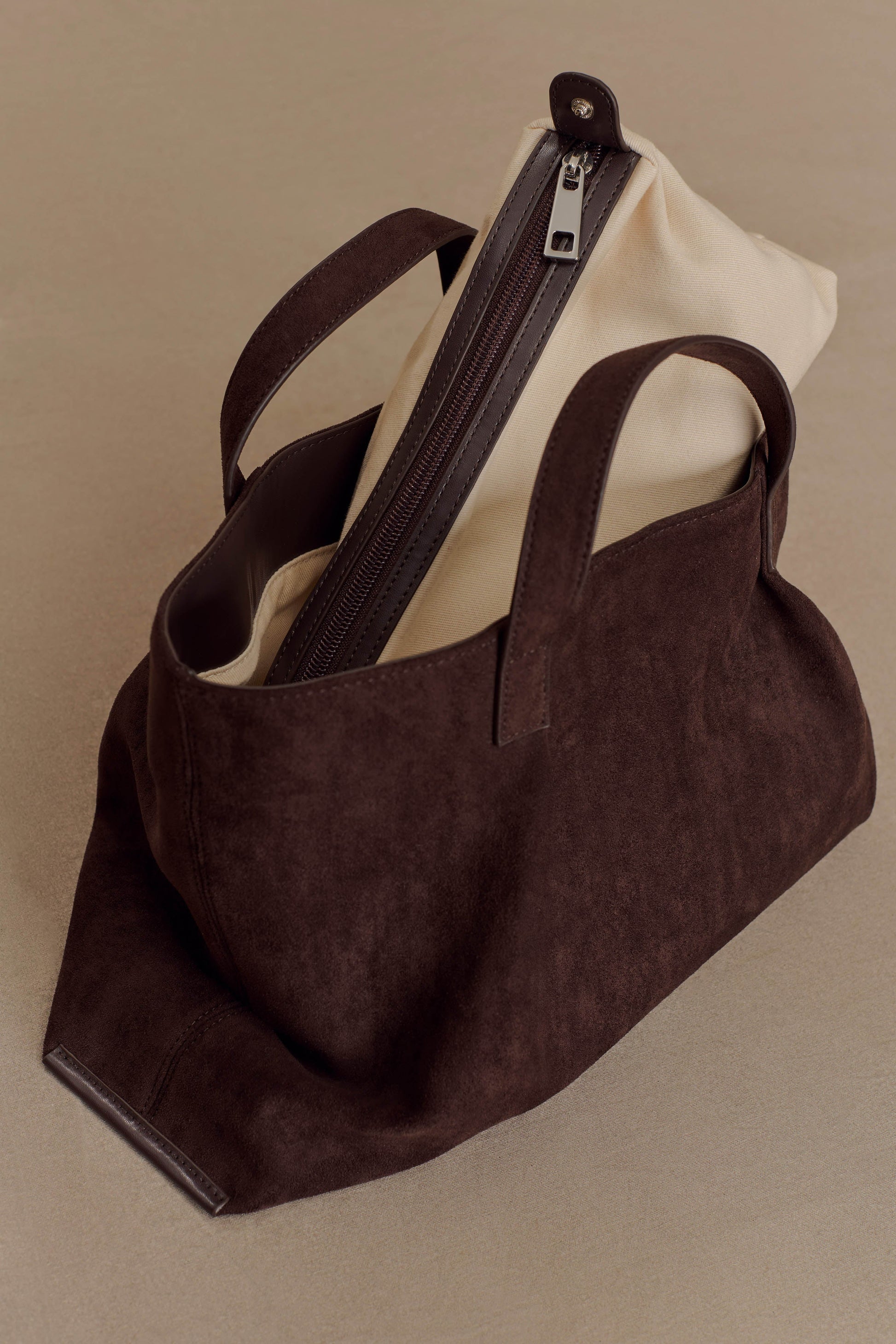 Baylor Faux Suede Bag - Chocolate #3