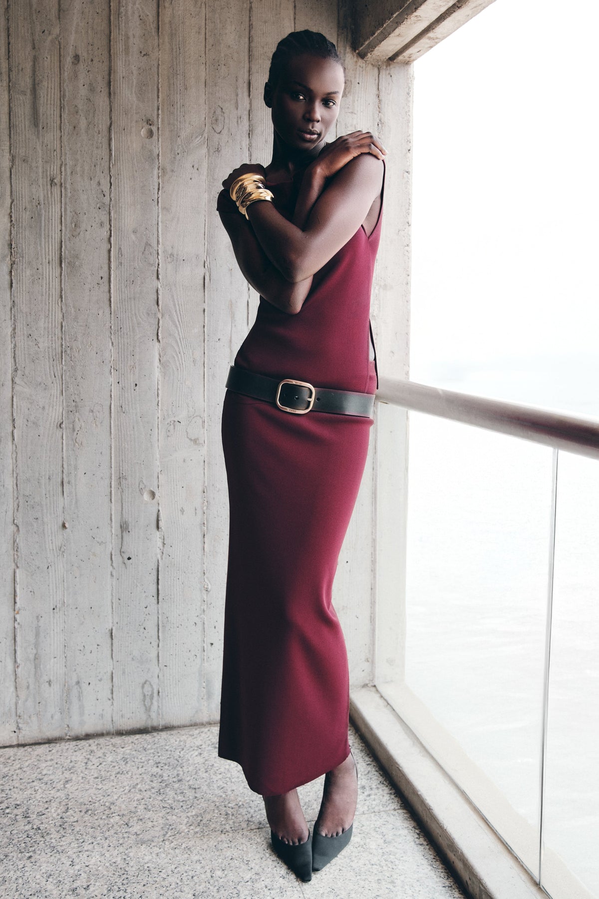 Francisca Mid Rise Knit Maxi Skirt - Merlot #6