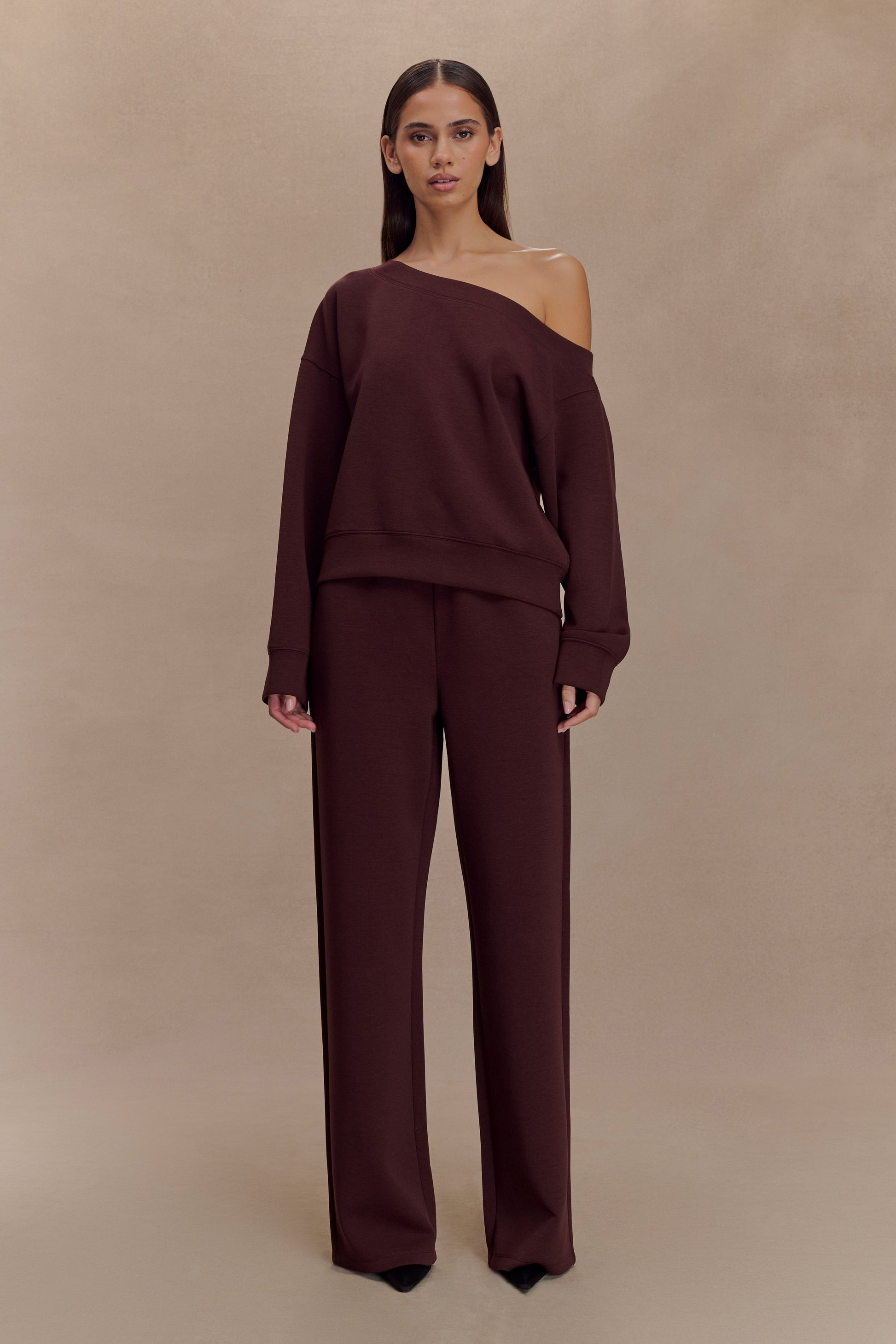 August Straight Leg Jogger - Chocolate #3