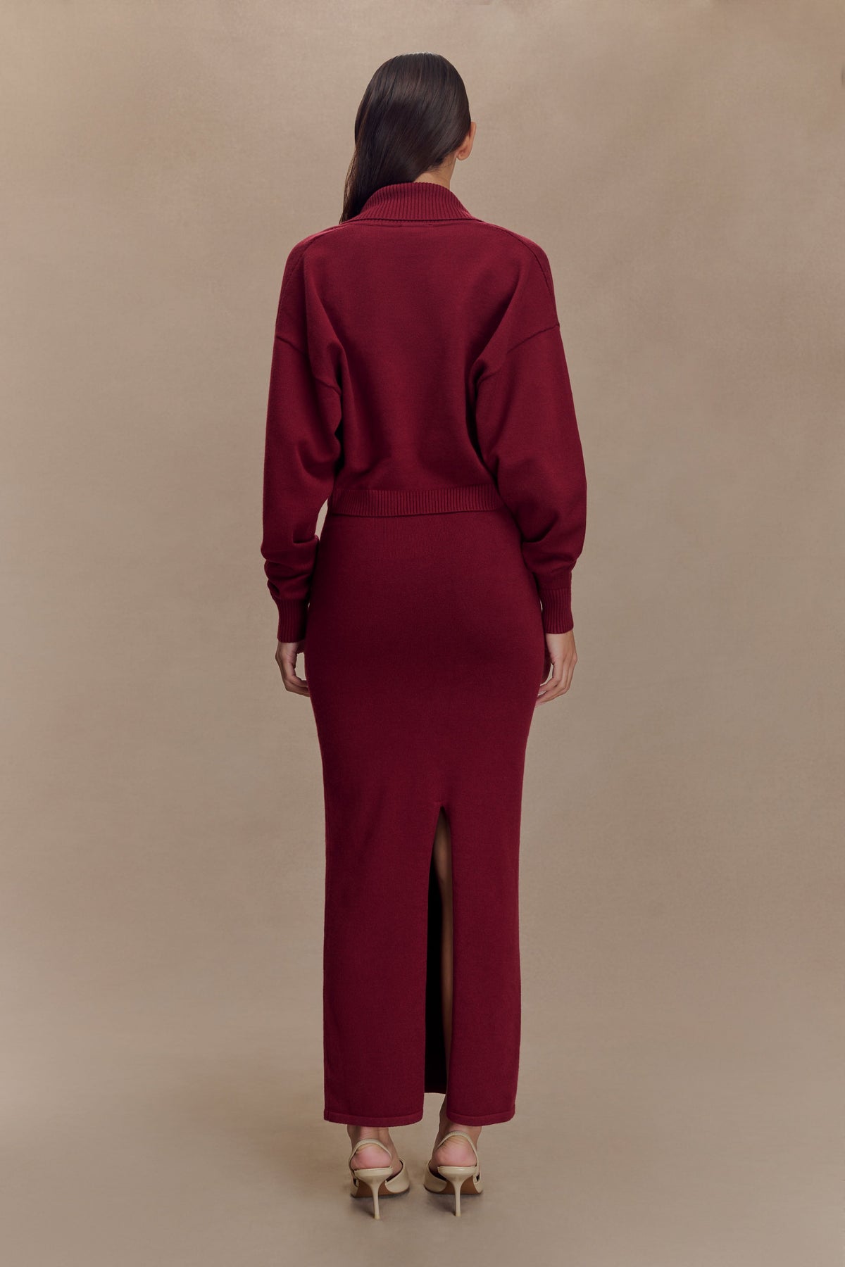 Kingston Knit Maxi Dress - Merlot #2