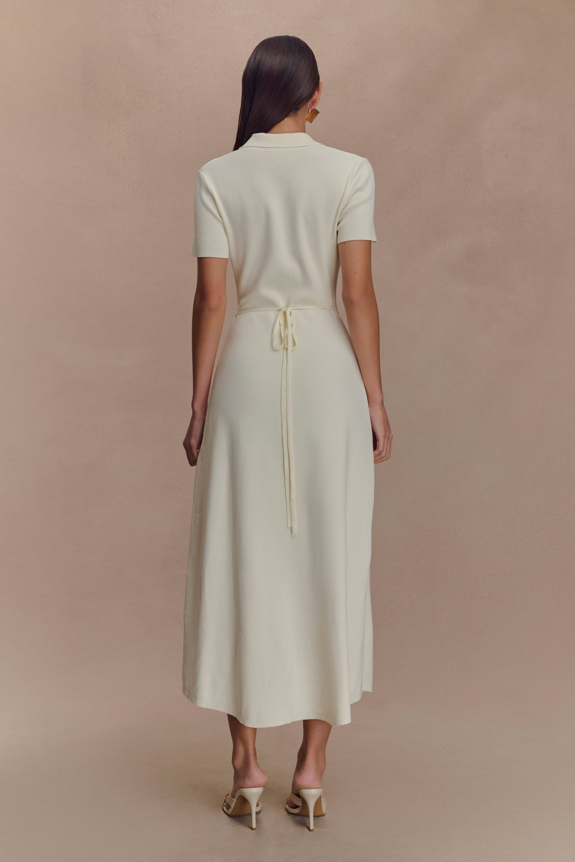 Pearson Short Sleeve Knit Midi Dress - Ivory #2