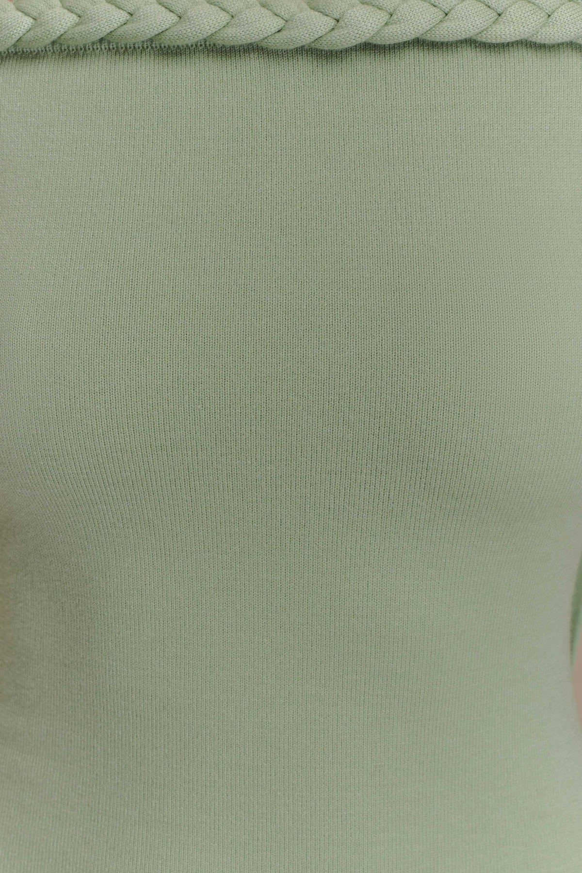 Heidi Strapless Knit Scarf Maxi Dress - Pastel Green #6