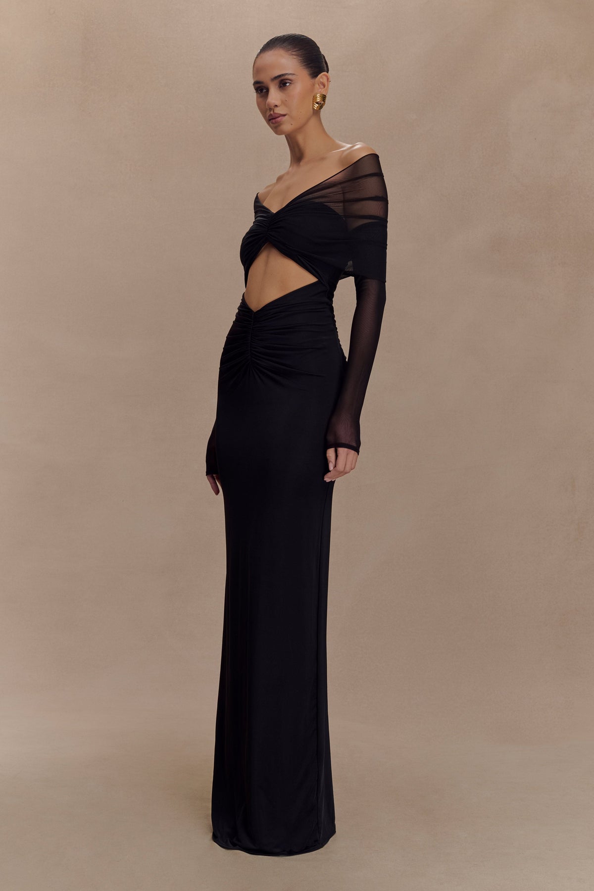 Rafaella Slinky And Mesh Maxi Dress - Black #4